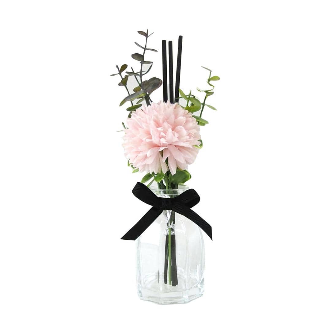 リードディフューザー 通販 アロマ ディフューザー ルームフレグランス アロマディフューザー フレグランススティック アロマスティック 芳香器 インテリア雑貨 贈り物 ギフト リラックス 癒し ボタニカル フラワー 花 母の日 香り デフューザー ポンポンマムピンク ・