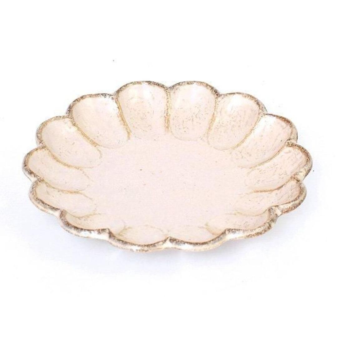 美濃焼 皿 通販 日本製 お皿 プレート 美濃 焼 14cm 小皿 取り皿 銘々皿 和食器 おしゃれ モダン かわいい 花形 花型 お花 電子レンジ対応 食洗機対応 ケーキ デザート 朝食 おやつ 夕食 リンカ 14プレート グルメスタイル キッチン用品 ホワイト ・