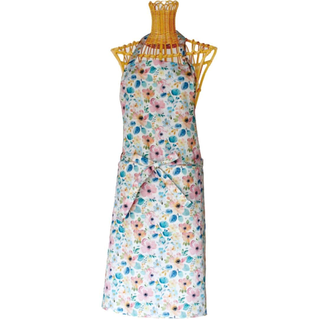 エプロン おしゃれ 通販 前掛け 前結び 前 結び レディース 大人 女性 保育士 主婦 可愛い かわいい オシャレ 家事 炊事 料理教室 調理実習 お稽古 習い事 母の日 ギフト 贈り物 台所用品 キッチンファブリック ナチュラル 生活雑貨 マルチフラワー ・