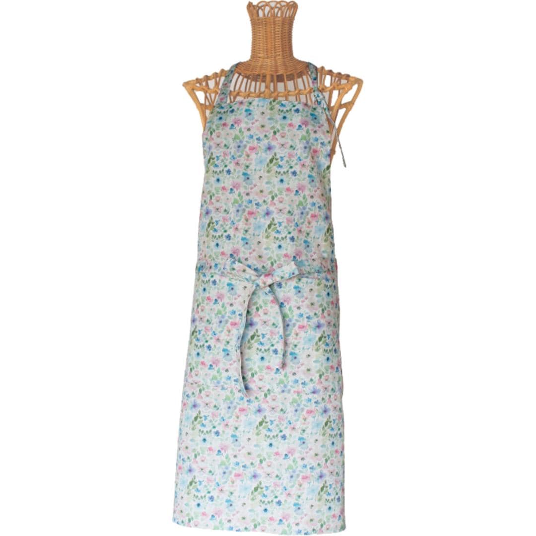 エプロン おしゃれ 通販 前掛け 前結び 前 結び レディース 大人 女性 保育士 主婦 可愛い かわいい オシャレ 家事 炊事 料理教室 調理実習 お稽古 習い事 母の日 ギフト 贈り物 台所用品 キッチンファブリック ナチュラル 生活雑貨 マルチフラワースモール ・