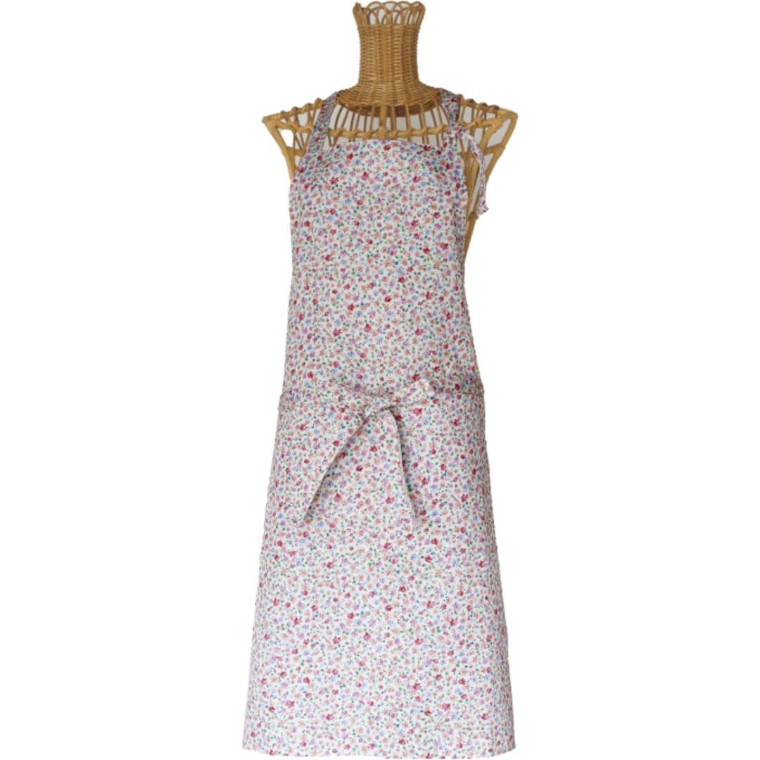 エプロン おしゃれ 通販 前掛け 前結び 前 結び レディース 大人 女性 保育士 主婦 可愛い かわいい オシャレ 家事 炊事 料理教室 調理実習 お稽古 習い事 母の日 ギフト 贈り物 台所用品 キッチンファブリック ナチュラル 生活雑貨 小花ピンク ・