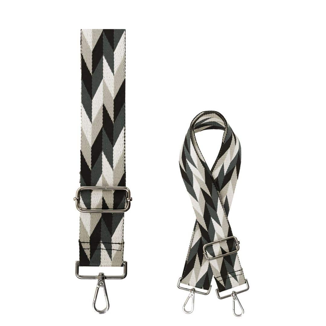 ストラップ 着せ替え バッグ用 通販 着せ替えストラップ ショルダーストラップ 付け替えストラップ ショルダーベルト 肩ひも 肩紐 バッグ小物 バック小物 付け替え 簡単 バック用 可愛い かわいい ファッション小物 バッグアクセサリー おしゃれ オシャレ ヘリンボーンBK/SV ・