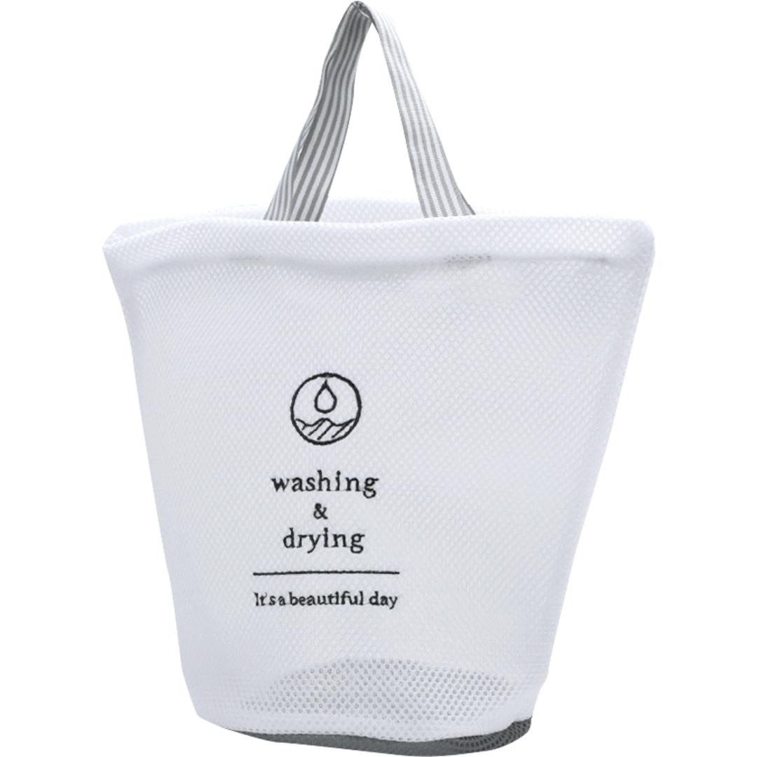 ランドリーバッグ メッシュ 小 通販 洗濯ネット ランドリーネット ランドリーバック 洗濯用ネット 洗濯物入れ メッシュバッグ ウォッシュバッグ メッシュバック 洗える ファスナー 小さめ おしゃれ かわいい コインランドリー ランドリー用品 レディース メンズ GRAY 【即日発送】バッグ型