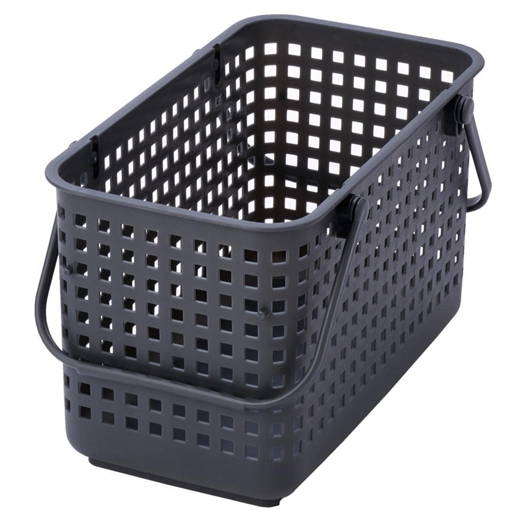 ランドリーバスケット スリム 通販 Mサイズ 洗濯かご 洗面所 スタッキング 洗濯 洗濯機横 脱衣かご 脱衣所 洗濯物 分別 白物 色柄物 重ねる 重なる 収納かご バスケット プラスチック ハンドル 固定 収納 カゴ 籠 持ち手 ランドリー ライクイット グレー ・