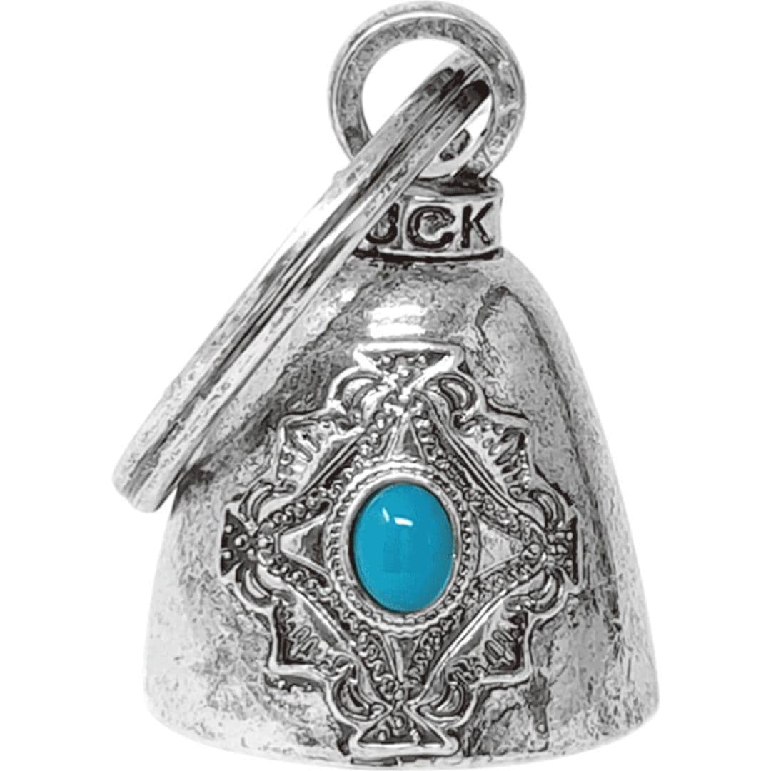 キーホルダー おしゃれ 通販 ラッキーベル キーリング ベルキーホルダー 鈴 鐘 交通安全 お守り バイカー ファッション ベル アメカジ グッズ ガーディアンベル アメリカン雑貨 かっこいい 音が鳴る 大人 バイクアクセサリー 小物 雑貨 熊よけ コンチョ/シルバー ・