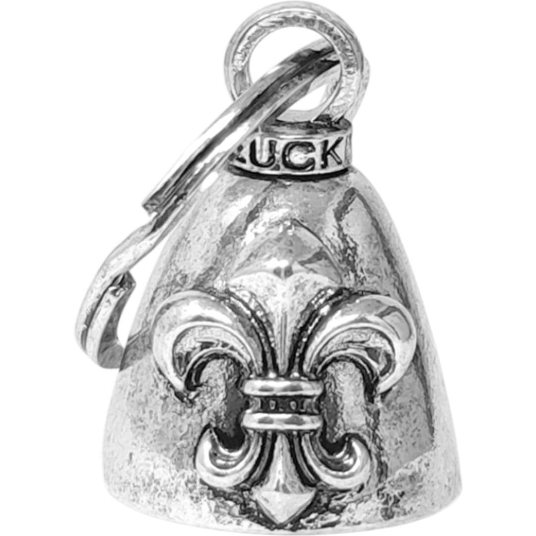 キーホルダー おしゃれ 通販 ラッキーベル キーリング ベルキーホルダー 鈴 鐘 交通安全 お守り バイカー ファッション ベル アメカジ グッズ ガーディアンベル アメリカン雑貨 かっこいい 音が鳴る 大人 バイクアクセサリー 小物 雑貨 熊よけ フルールドリス/シルバー ・