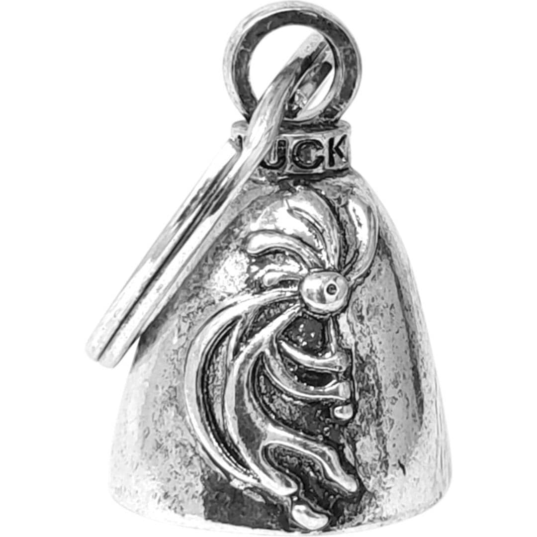 キーホルダー おしゃれ 通販 ラッキーベル キーリング ベルキーホルダー 鈴 鐘 交通安全 お守り バイカー ファッション ベル アメカジ グッズ ガーディアンベル アメリカン雑貨 かっこいい 音が鳴る 大人 バイクアクセサリー 小物 雑貨 熊よけ ココペリ/シルバー ・