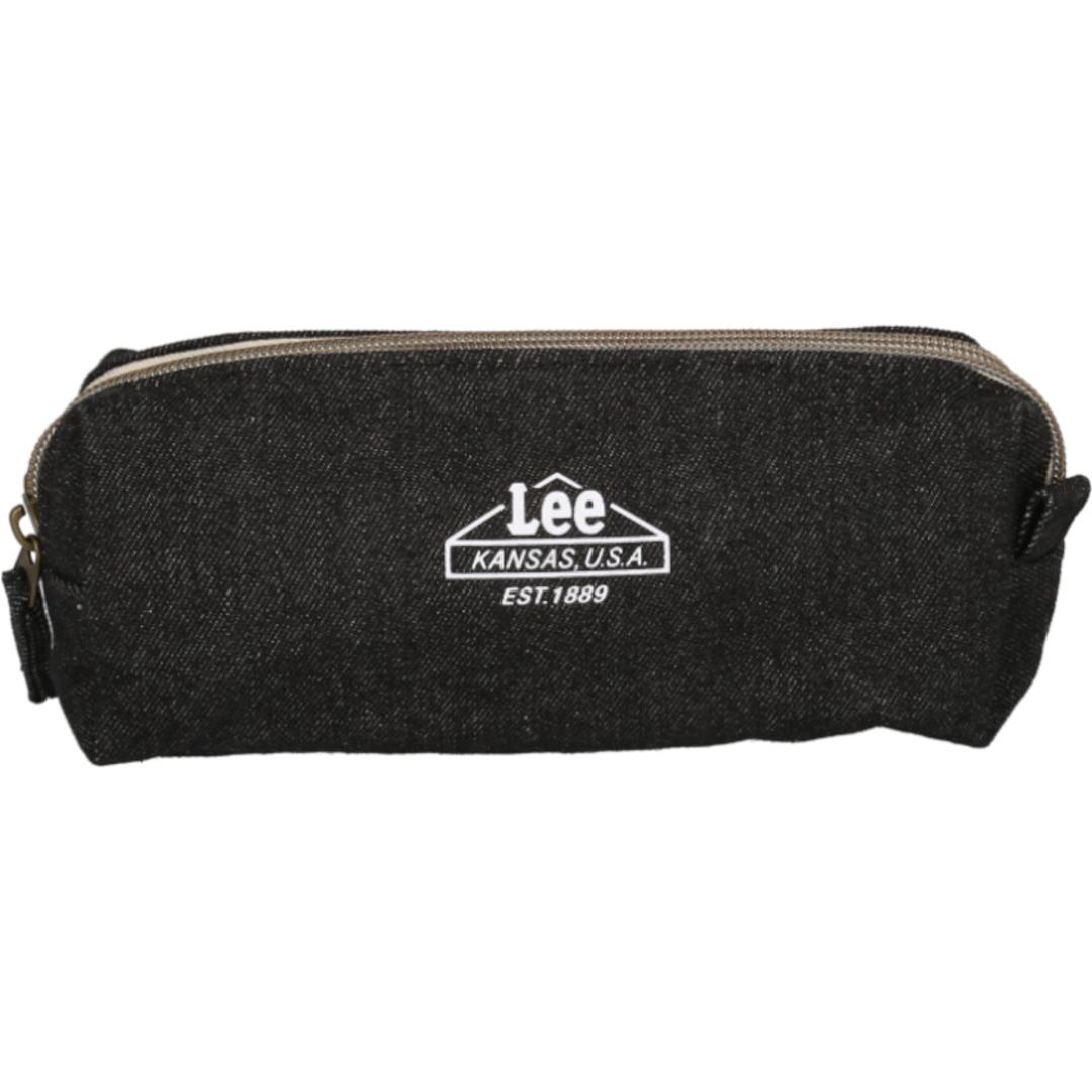 ペンケース おしゃれ 通販 Lee 筆箱 ふでばこ ポーチ シンプル 男女兼用 大容量 カジュアル マルチケース 小物入れ ペンポーチ 化粧ポーチ お洒落 かわいい 文房具入れ 筆記用具入れ 女性 男性 ギフト 贈り物 ブラックデニム ・