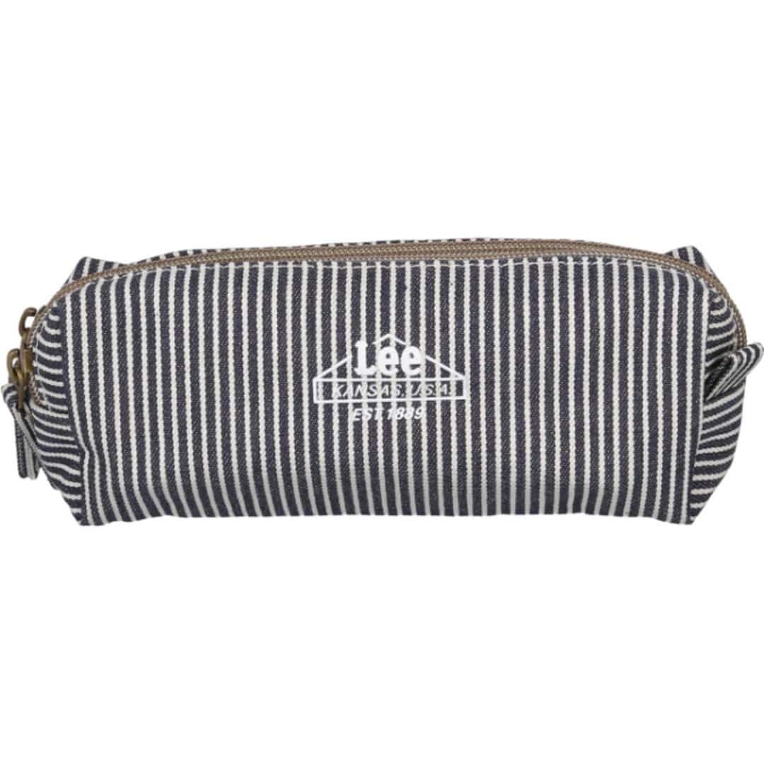 ペンケース おしゃれ 通販 Lee 筆箱 ふでばこ ポーチ シンプル 男女兼用 大容量 カジュアル マルチケース 小物入れ ペンポーチ 化粧ポーチ お洒落 かわいい 文房具入れ 筆記用具入れ 女性 男性 ギフト 贈り物 ヒッコリー ・