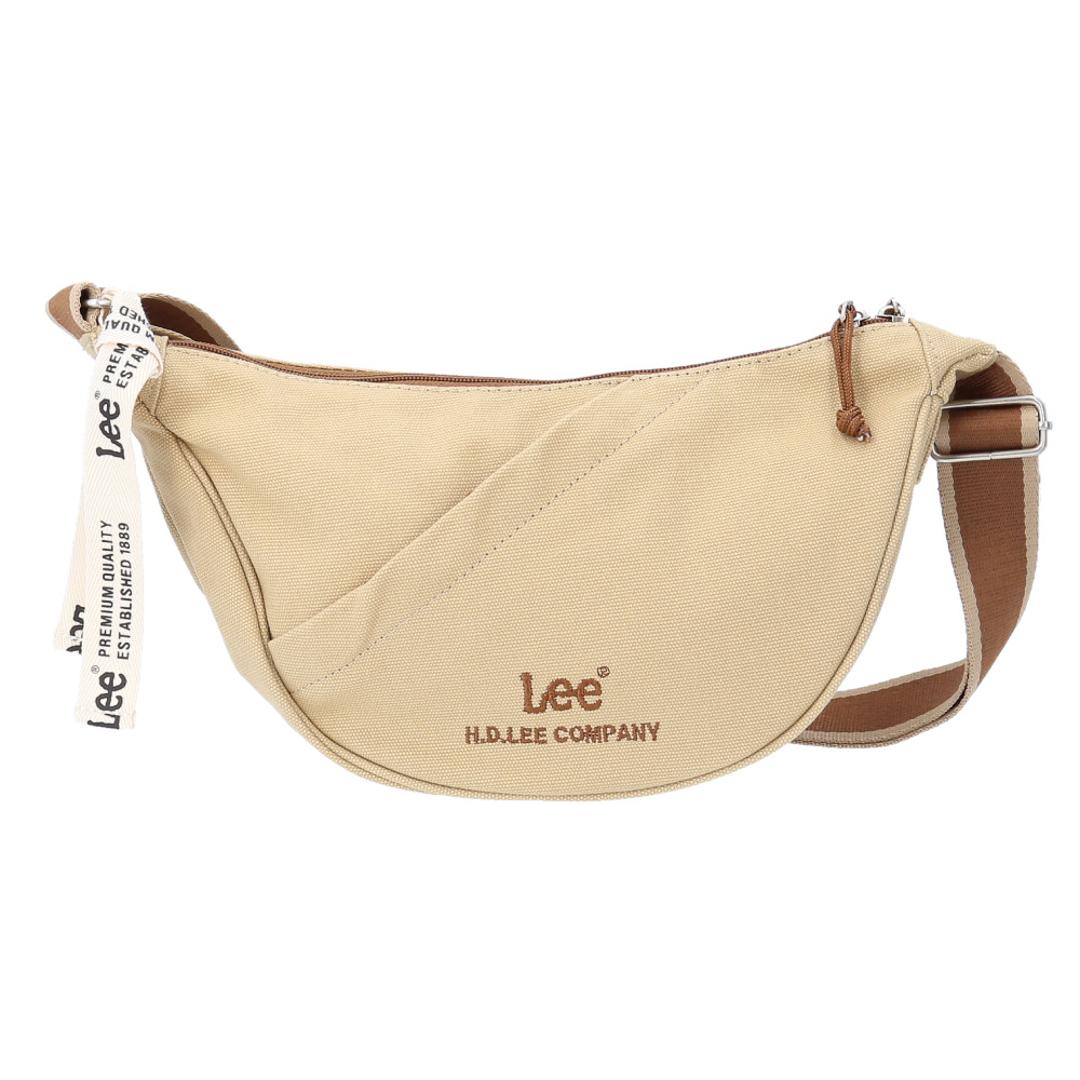 Lee リー ショルダーバッグ arcana 320-1300 通販 舟形ショルダー ショルダーバック ショルダー 肩掛け ななめかけ 斜めかけ 軽量 軽い 小さめ 小さい 舟形 レディース メンズ 男女兼用 ユニセックス シンプル カジュアル 旅行 トラベル ブラウン ・