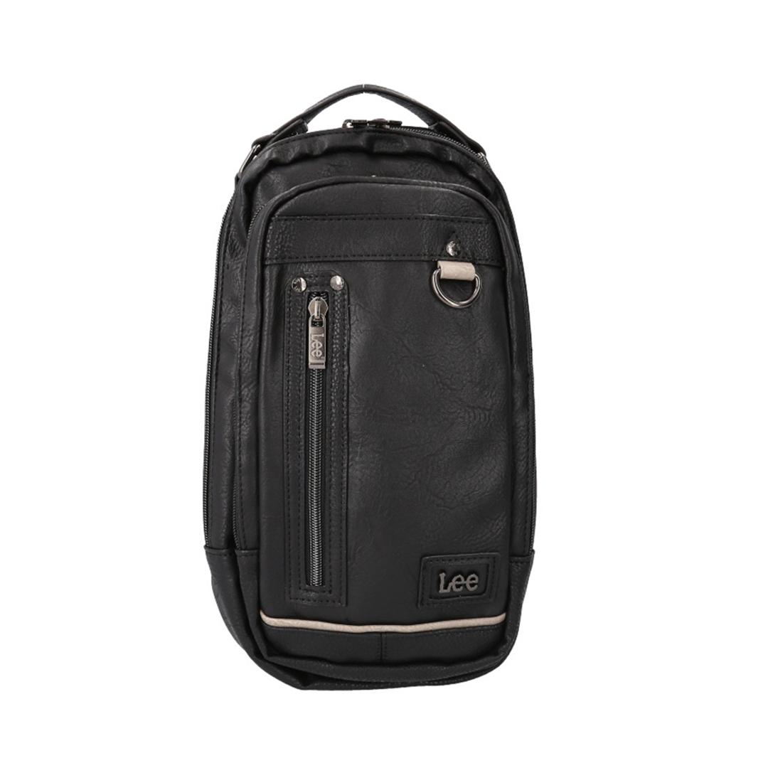 Lee リー ボディバッグ 通販 斜めがけ メンズ レディース ボディバック おしゃれ 斜めがけバッグ 大人 シンプル 無地 ボディーバッグ ボディーバック ギフト バック かばん カバン ギフト 贈り物 かっこいい BLACK ・