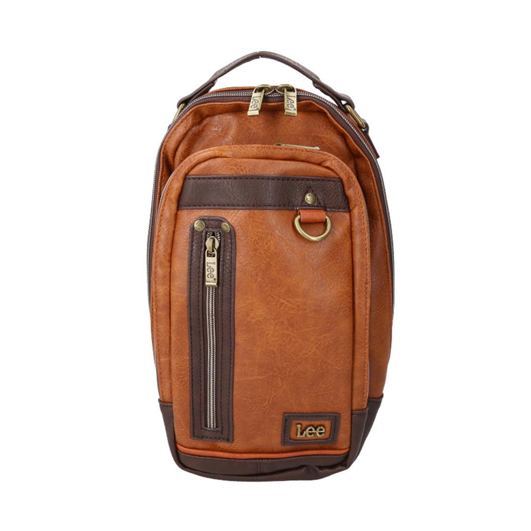Lee リー ボディバッグ 通販 斜めがけ メンズ レディース ボディバック おしゃれ 斜めがけバッグ 大人 シンプル 無地 ボディーバッグ ボディーバック ギフト バック かばん カバン ギフト 贈り物 かっこいい CAMEL ・
