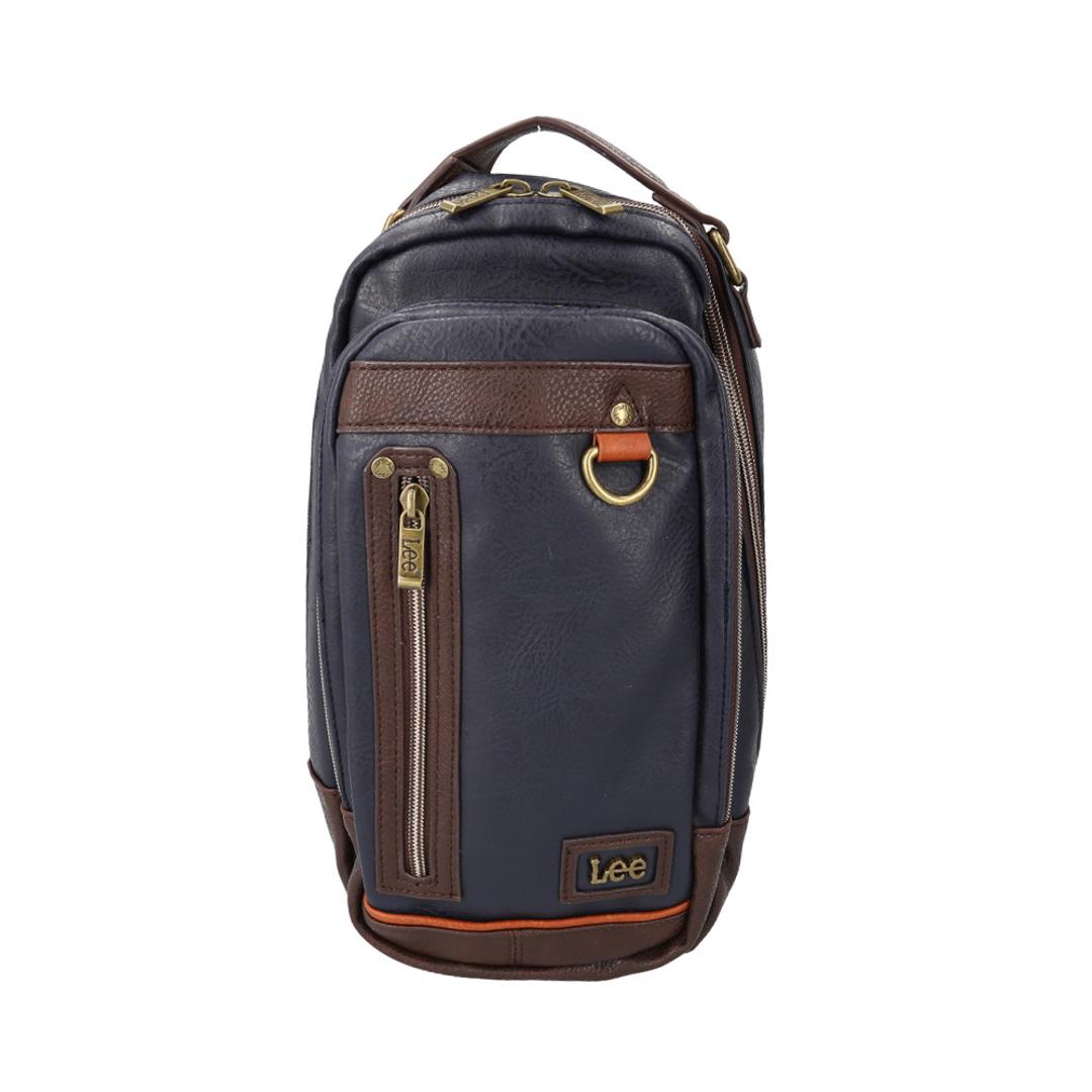 Lee リー ボディバッグ 通販 斜めがけ メンズ レディース ボディバック おしゃれ 斜めがけバッグ 大人 シンプル 無地 ボディーバッグ ボディーバック ギフト バック かばん カバン ギフト 贈り物 かっこいい NAVY ・