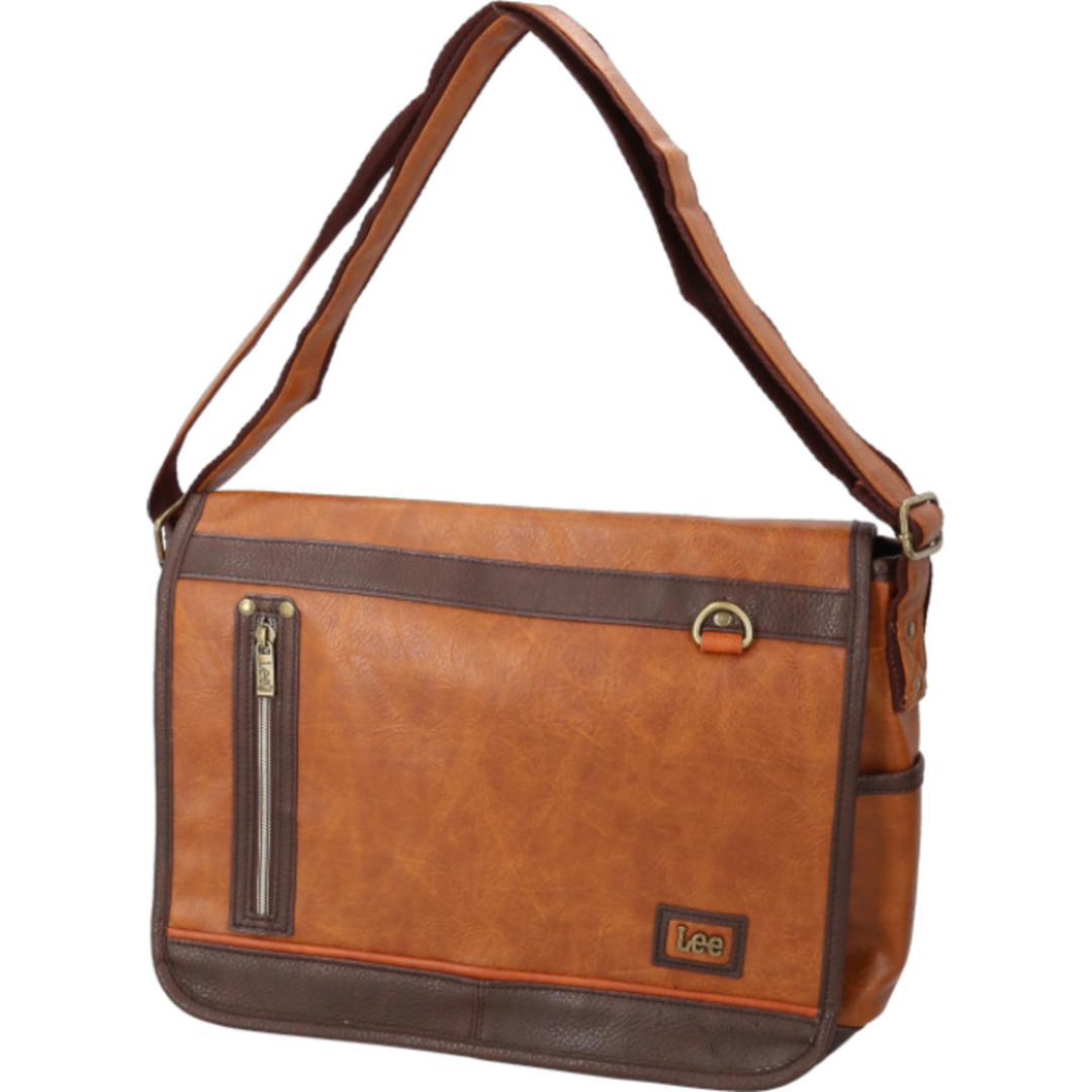 Lee リー ショルダーバッグ 通販 バッグ ショルダーバック メンズ レディース 斜めがけ おしゃれ 斜め掛け ななめ掛け 斜めかけ 大人 シンプル 無地 ギフト ショルダー 肩掛け バック かばん 鞄 オシャレ ギフト 贈り物 かっこいい CAMEL ・