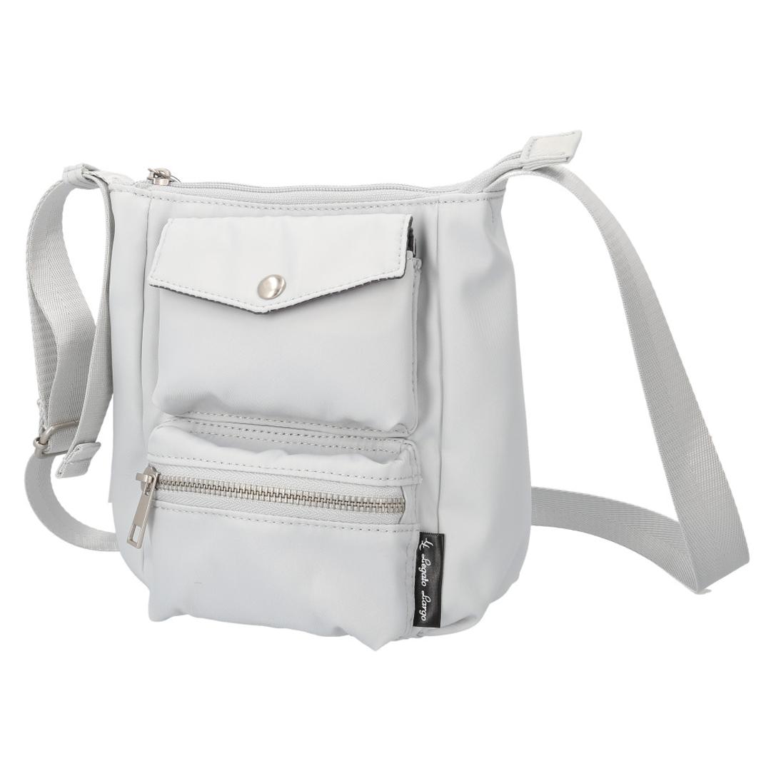 レガートラルゴ ショルダーバッグ LH-X0441 通販 LegatoLargo ショルダーバック 斜めがけバッグ ミニショルダーバッグ レディース 斜めがけ 大人 小さめ ブランド 縦長 縦型 撥水 シンプル 旅行 カジュアル ポケット多い レディースバッグ LGY.ライトグレー ・