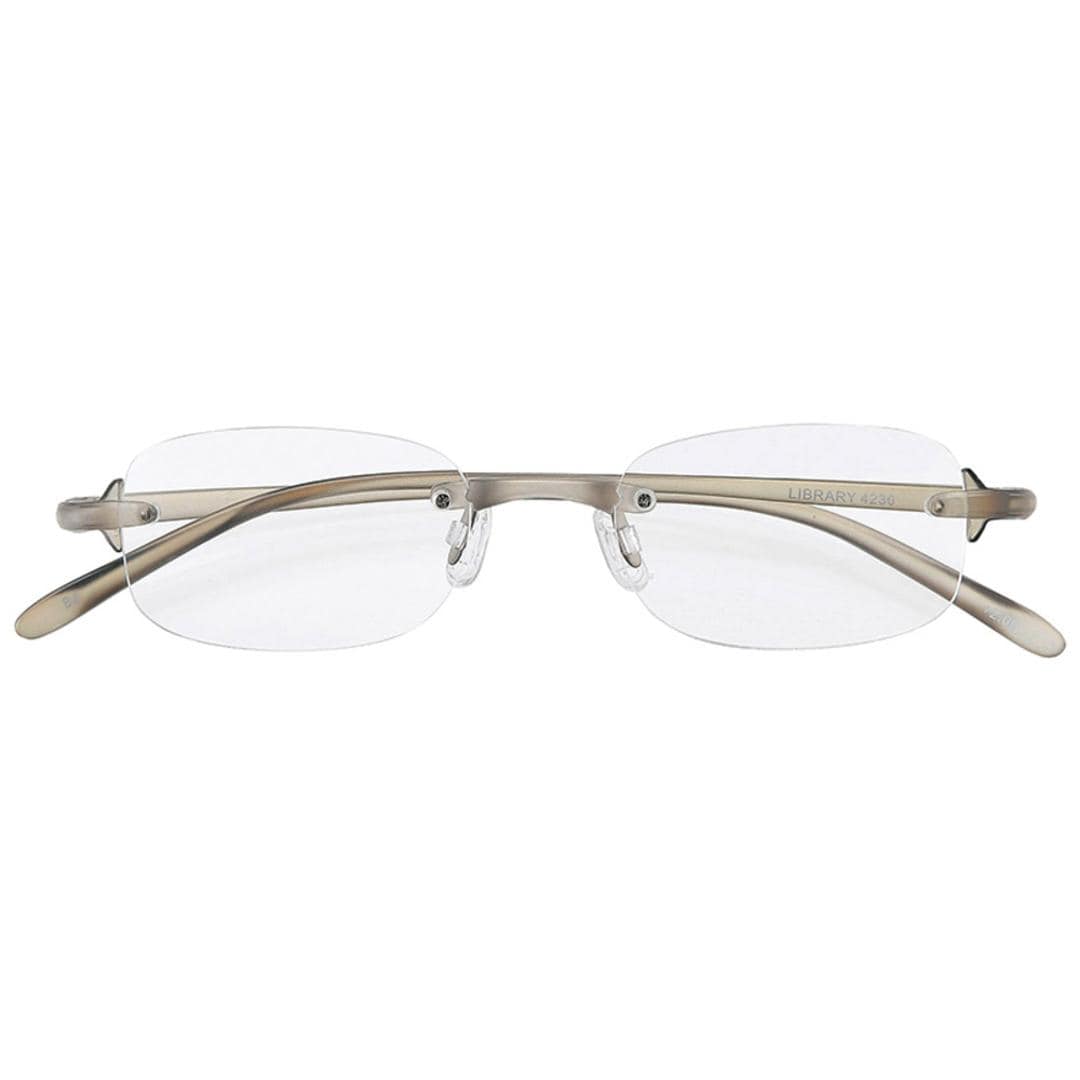 老眼鏡 おしゃれ レディース 通販 女性用 ツーポイント 軽量 フチなし リーディンググラス シニアグラス 丈夫 弾力 お洒落 スマホ PC 読書 新聞 手芸 裁縫 1.0 1.5 2.0 2.5 3.0 3.5 4.0 ギフト プレゼント 母の日 4230.マットグレー 【即日発送】度数2.00