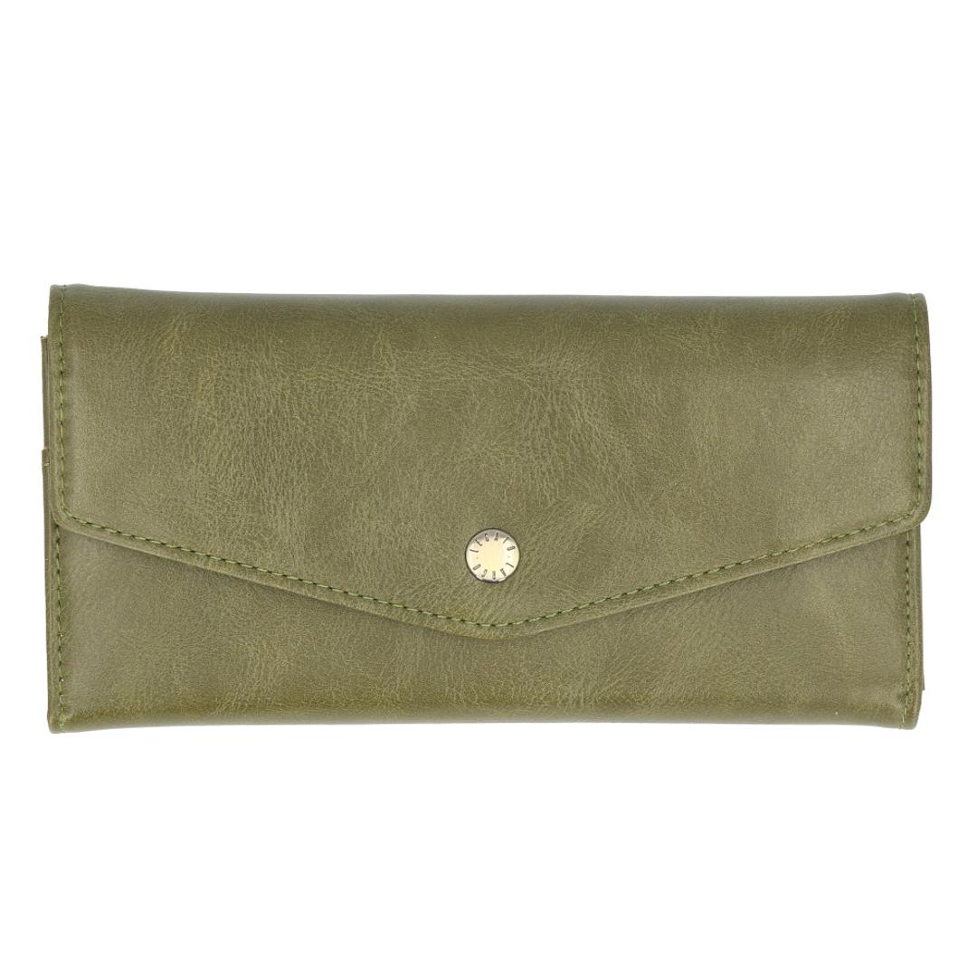 レガートラルゴ 財布 LJ-F3203 通販 Legato Largo 長財布 ロングウォレット box型小銭入れ スナップボタン留め ボックス型小銭入れ 大容量 お財布 サイフ おしゃれ シンプル 楽見え楽出し秒財布 女性用 小銭入れあり レディース財布 GR.グリーン ・