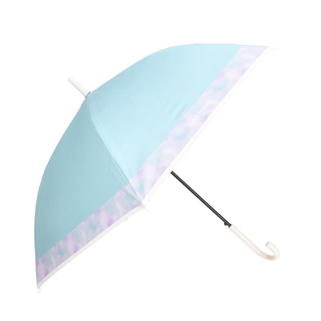 子ども 傘 晴雨兼用 通販 Lovetoxic ラブトキシック ラブトキ 長傘 雨傘 晴雨兼用傘 晴れ雨兼用傘 日傘 遮光 かさ カサ グラスファイバー 58センチ 58cm UVカット こども傘 子供用 子ども傘 子供傘 小学生 中学生 女の子 かわいい ライトグリーン ・