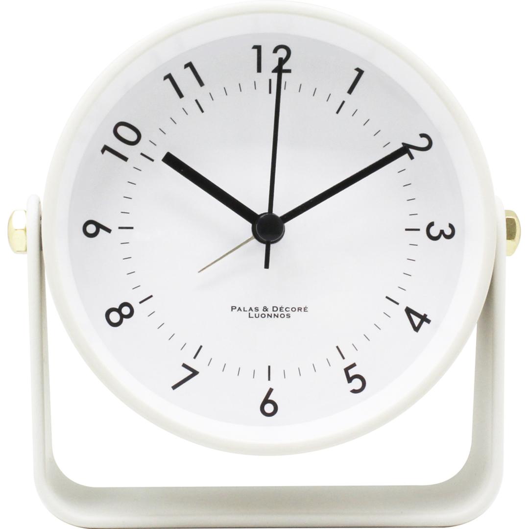 目覚まし時計 アナログ かわいい 通販 アラームクロック 置き時計 置時計 アラーム 時計 おしゃれ くすみカラー シンプル 静音 静か リビング 寝室 子供 小さい コンパクト ギフト 贈り物 Lipad リパド LPD-10 インテリア時計 インテリア WH/ホワイト ・