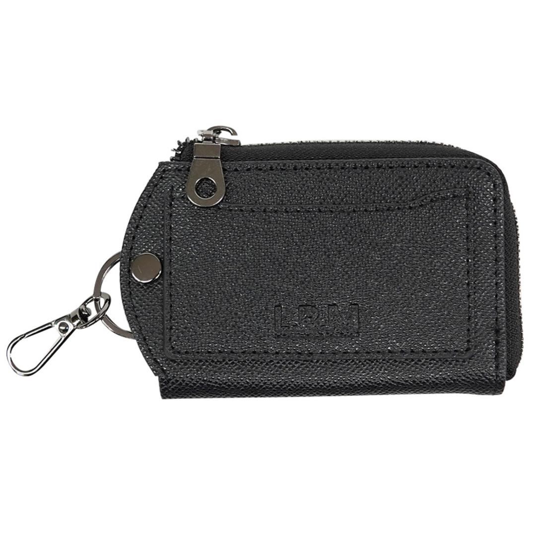 L.R.M キーケース CMK-1137 通販 小銭入れ キーカバー キーホルダー 小物入れ ポーチ コインケース ミニポーチ ミニ財布 メンズ レディース おしゃれ かわいい カラビナ付きポーチ コンパクト カラビナ付きミニポーチ MUUMARJU 小物 ブラック ・