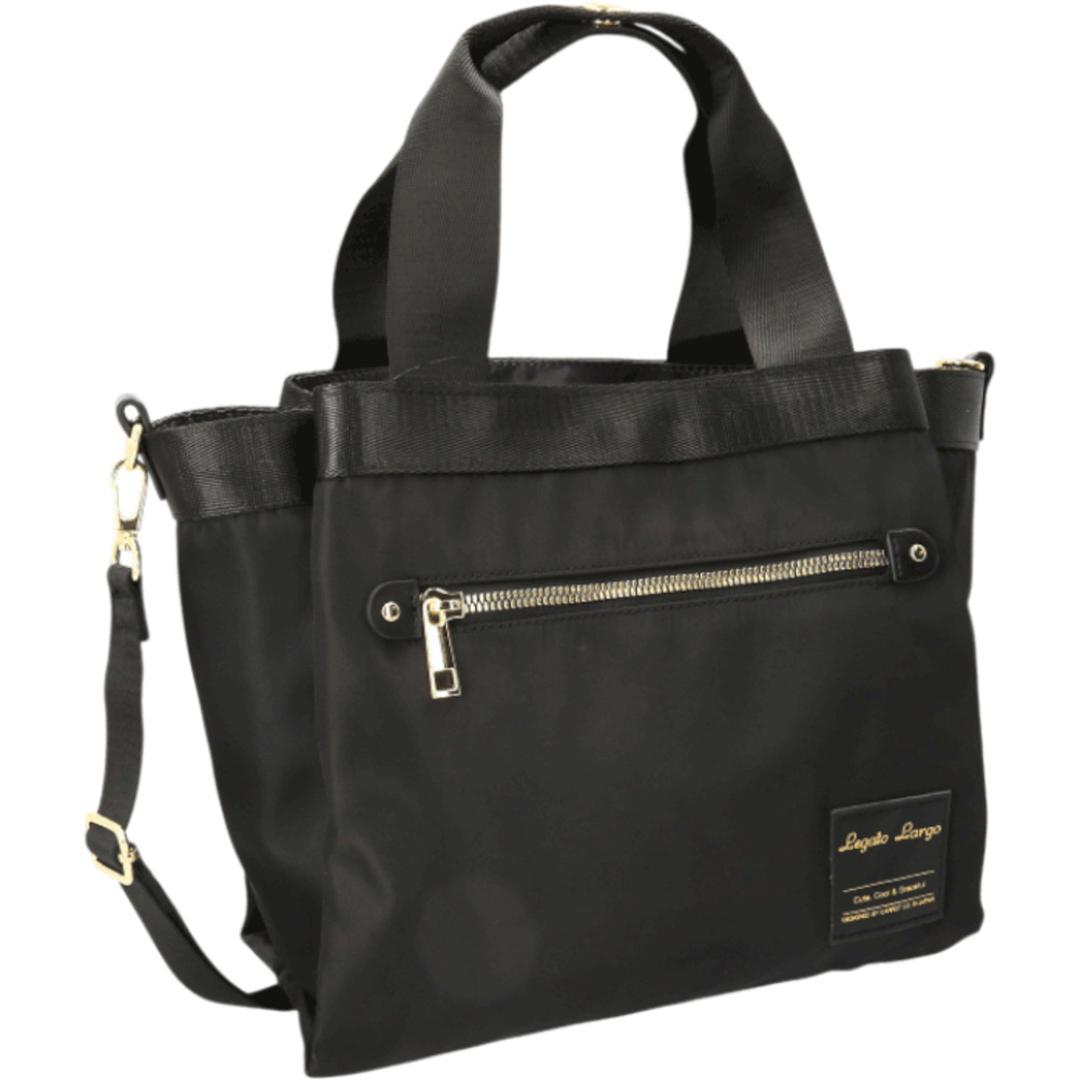 Legato Largo レガートラルゴ ショルダー 通販 ショルダーバッグ ショルダーバック ななめかけ 斜めかけ 肩掛け トートバッグ トートバック トート 手提げ バッグ ポケット たくさん 2WAY 大人 通勤 通学 鞄 かばん カバン BK.ブラック ・