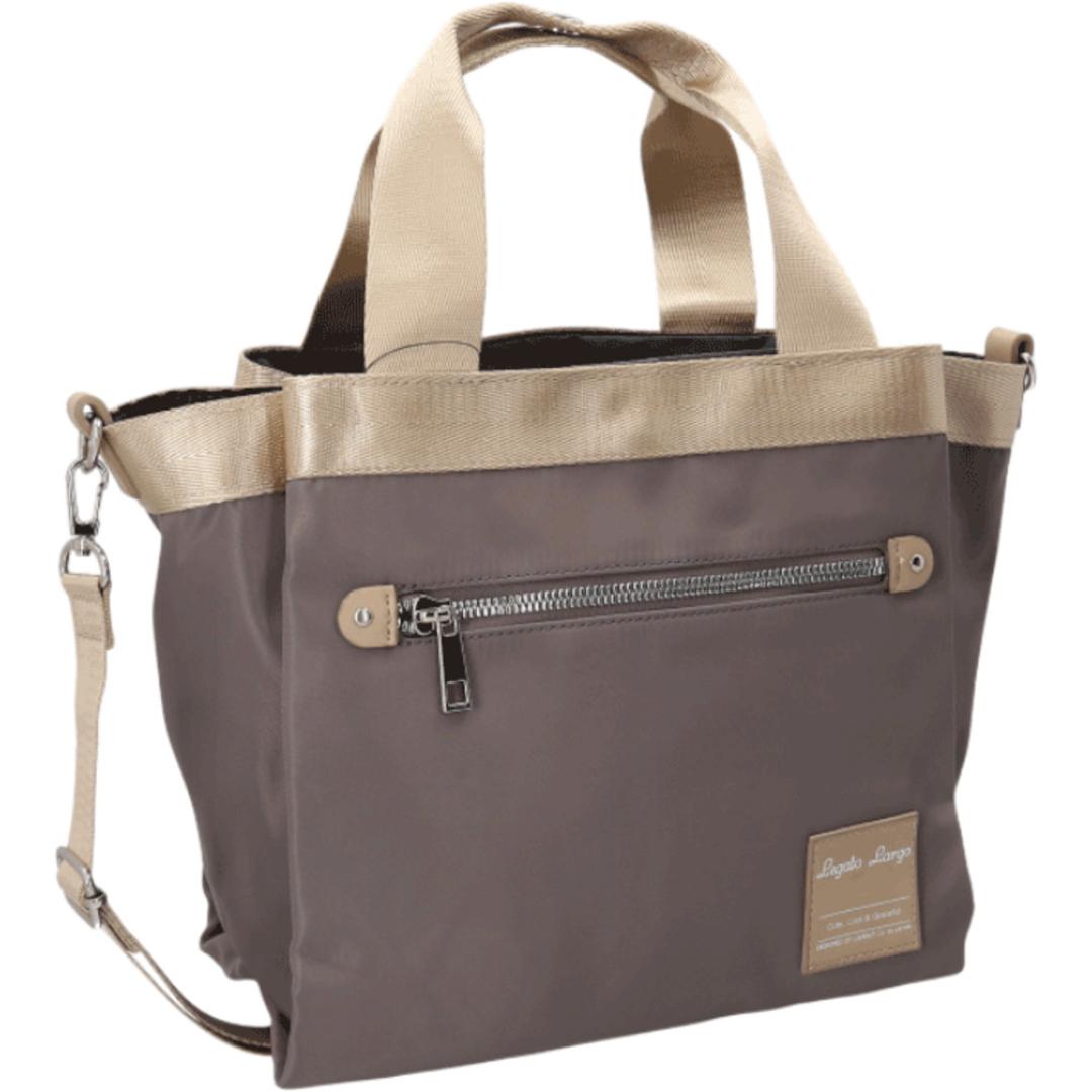 Legato Largo レガートラルゴ ショルダー 通販 ショルダーバッグ ショルダーバック ななめかけ 斜めかけ 肩掛け トートバッグ トートバック トート 手提げ バッグ ポケット たくさん 2WAY 大人 通勤 通学 鞄 かばん カバン GBE.グレーベージュ ・
