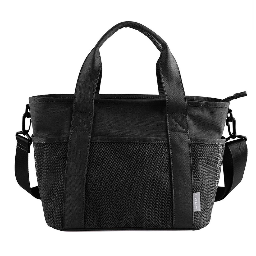 LIZDAYS リズデイズ トートバッグ ナイロン レディース 通販 トートバック トート 手提げ マザーズバッグ マザーズバック ショルダーバッグ ショルダーバック ショルダー ママラク 肩掛け 斜め掛け 軽量 小さめ 仕切り 自立 上品 ポケット ファスナー ブラック ・