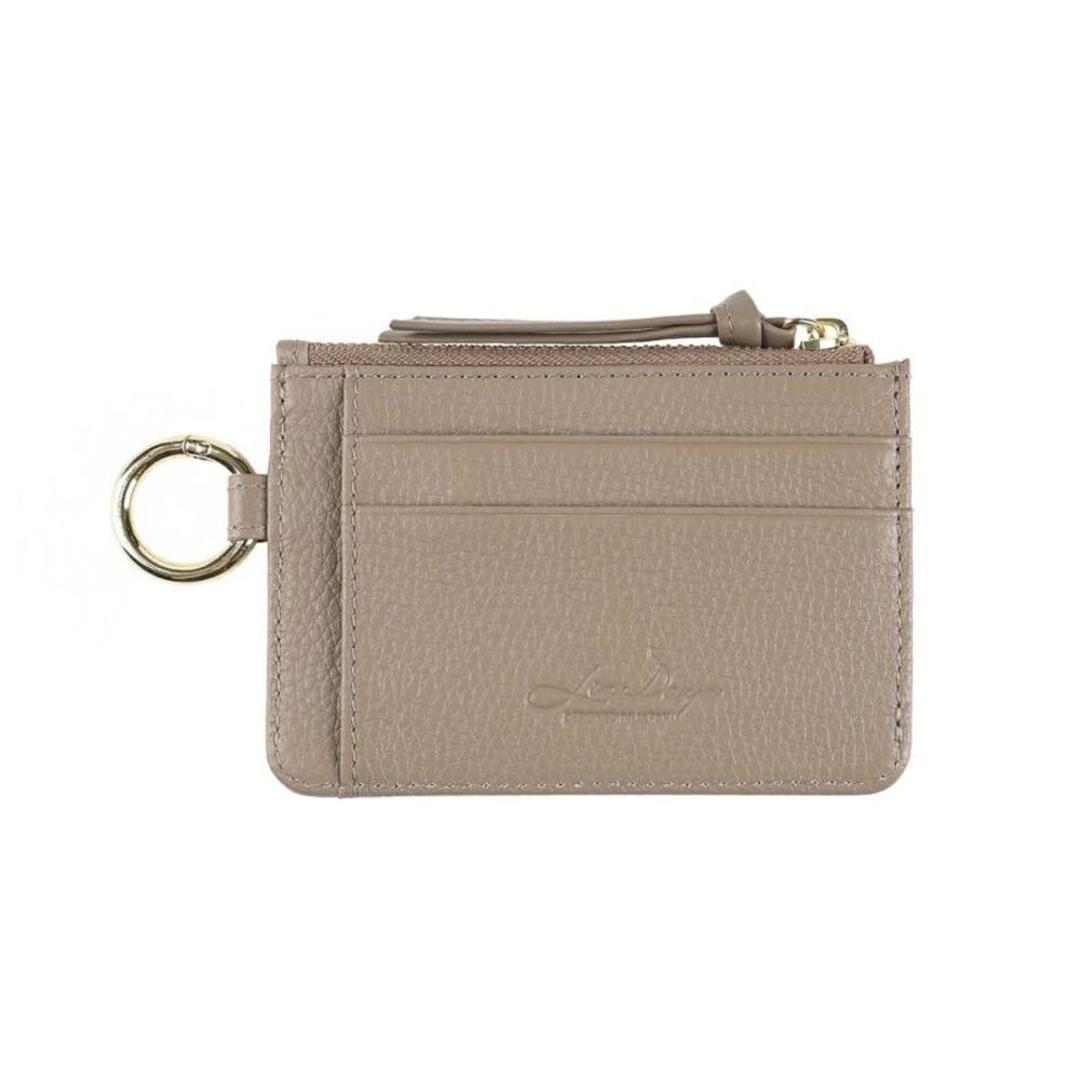 LIZDAYS パスケース コインケース 通販 定期入れ レディース フラグメントケース 本革 小銭入れ カードホルダー カード入れ カードケース ミニ財布 ミニポーチ カラビナ リズデイズ lz-67107 スリム 薄型 通勤 通学 かわいい おしゃれ グレーベージュ ・
