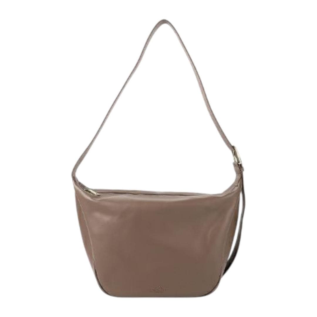 LIZDAYS ショルダーバッグ 舟形 通販 レディース 斜めがけ リズデイズ lz-70412 B5収納 バッグ バック 鞄 かばん カバン 斜め掛け ななめがけ 肩掛け 肩かけ 合皮 オフィス シンプル 通勤 通学 大人 上品 きれいめ おしゃれ ダークグレーべージュ ・