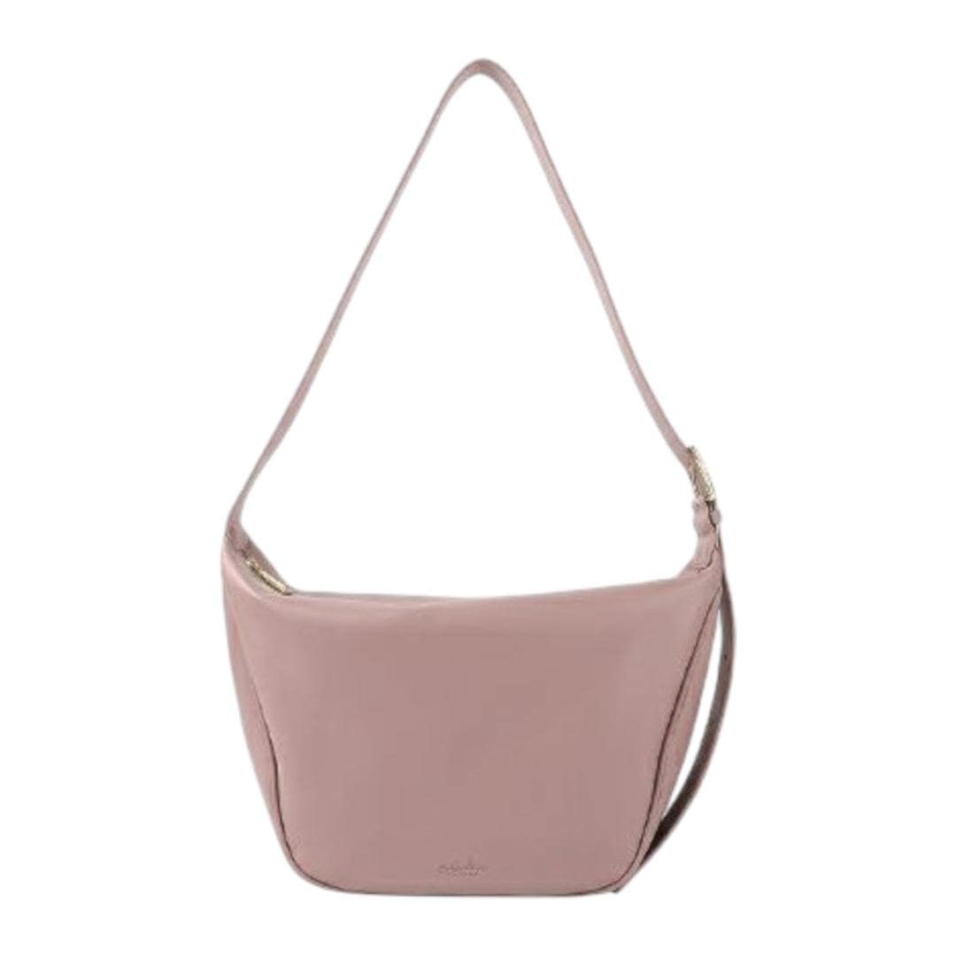 LIZDAYS ショルダーバッグ 舟形 通販 レディース 斜めがけ リズデイズ lz-70412 B5収納 バッグ バック 鞄 かばん カバン 斜め掛け ななめがけ 肩掛け 肩かけ 合皮 オフィス シンプル 通勤 通学 大人 上品 きれいめ おしゃれ サーモンピンク ・