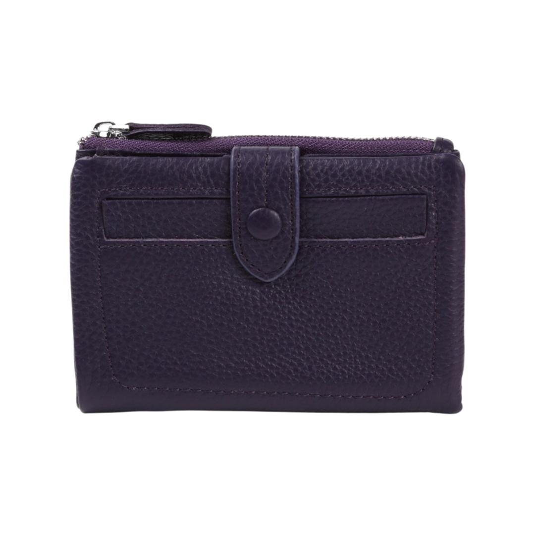Melody メロディー 二つ折り財布 本革 コンパクト 11127 通販 2つ折り財布 折り財布 財布 お財布 ウォレット さいふ サイフ ICカードケース レザー 小銭入れ コイン入れ カード入れ お札入れ 柔らか 小銭 コイン お札 カード 21パープル ・