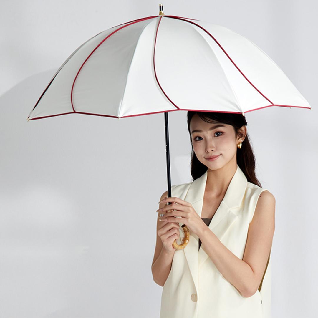 キザワ 日傘 ショート丈 通販 KIZAWA M55HB081API 長傘 ショート丈日傘 傘 ショート かさ カサ icolon ameri 花びら 55cm 8本骨 手開き おしゃれ シンプル かわいい 日よけ コンパクト レディース 女性 通勤 通学 オフ×レッド ・