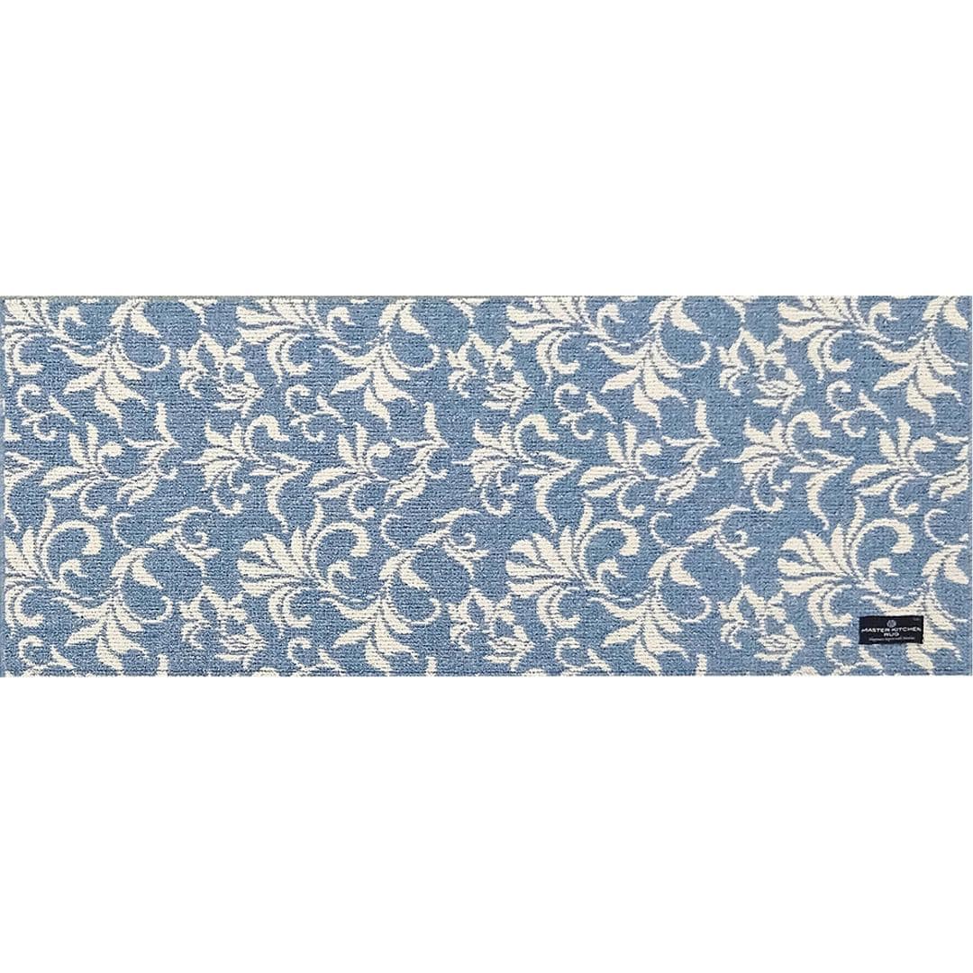 キッチンマット 120cm 通販 マスターキッチンラグ 約 120cm×50cm センコー ロングマット ラグマット マット ラグ 洗える 薄手 おしゃれ 滑り止め加工 床暖房対応 キッチン 台所 ベッドサイド インテリア 雑貨 アーバン802/ブルー ・