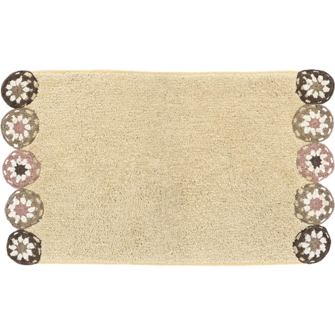 マット おしゃれ 玄関マット 通販 クロシェ編み バスマット インテリアマット かわいい トイレマット エスニック レトロ ナチュラル 屋内 室内 フロアマット ドアマット 敷物 洗面所 メロークロシェット 寝室 インテリア雑貨 足元マット オールシーズン ベージュ ・