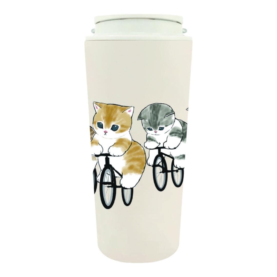 タンブラー 水筒 430ml 通販 mofusando モフサンド ステンレスボトル 持ち運び 保温 保冷 もふさんど キャリー ハンドル付き マグボトル 直飲み ボトル 猫 ねこ おしゃれ かわいい オシャレ オフィス 贈り物 ギフト キャラクター サイクリング ・