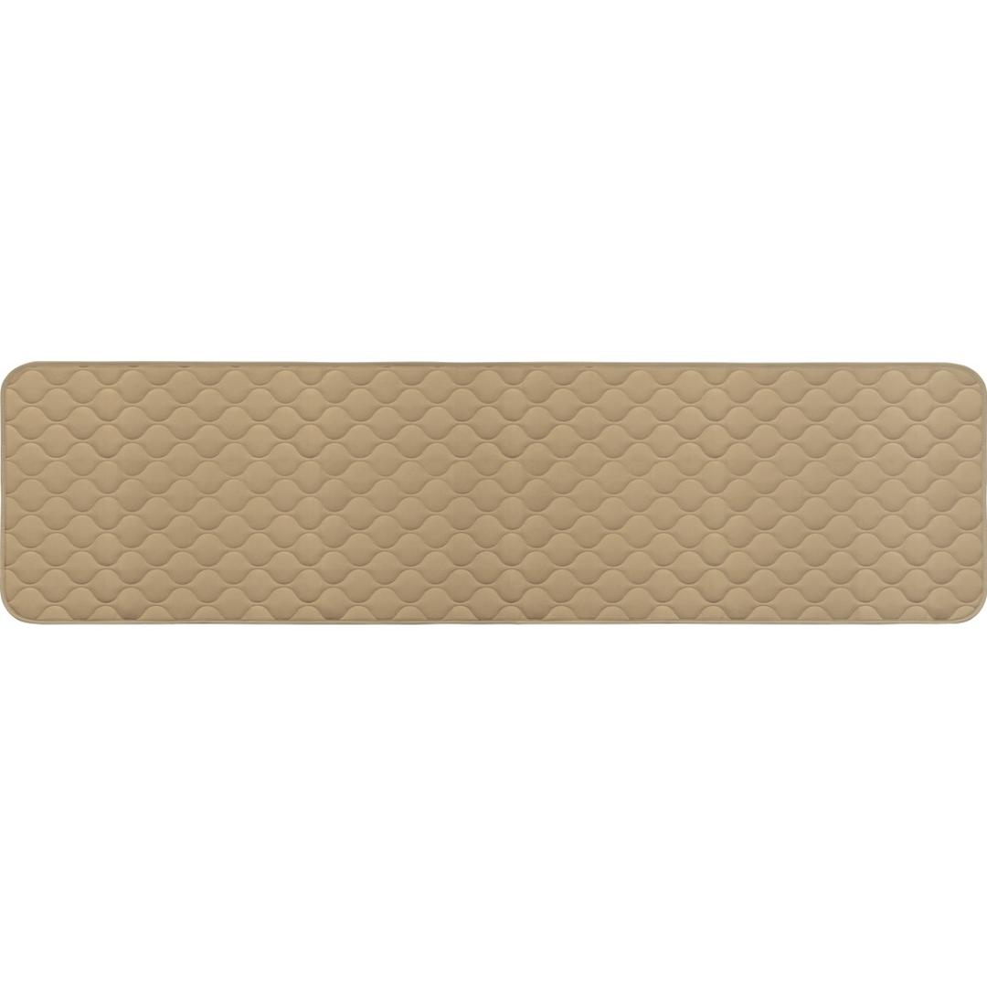 キッチンマット 180 ひんやり 冷感 通販 キッチン マット 洗える インテリアマット 180cm 台所マットロング 夏用 台所マット 足元マット マルチマット 48×180 48 滑り止め すべり止め カーペット ラグ オカトー 接触冷感 シンプル おしゃれ ベージュ ・