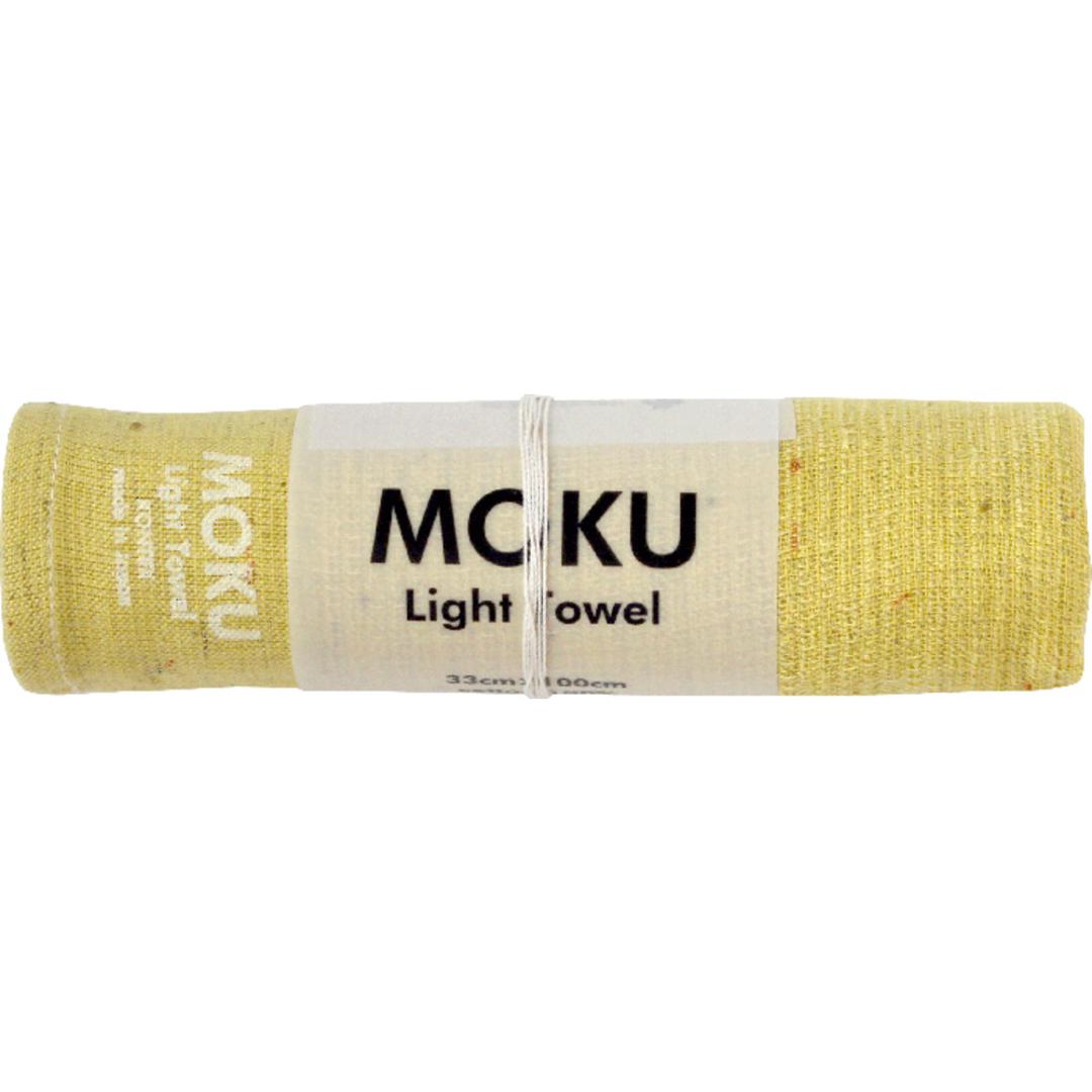moku タオル モク mサイズ 通販 フェイスタオル スポーツタオル 手ぬぐい 手拭い 33 x 100 cm おしゃれ 銭湯 温泉 ジム サウナ 綿 コットン 吸水 速乾 超速乾 薄い 薄手 軽い 軽量 バス用品 日本製 今治 kontex コンテックス Light Towel ライトタオル レモン ・