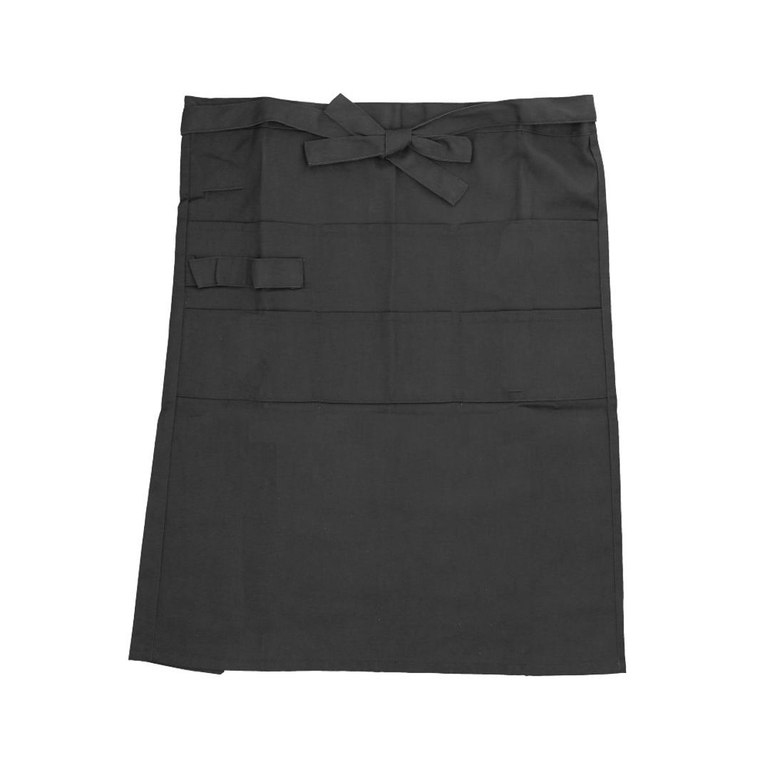 前掛け エプロン 通販 おしゃれ ギャルソン サロン ソムリエ 黒 カフェ ユニフォーム 腰巻き レディース メンズ レストラン カフェエプロン 制服 男女兼用 無地 black ・