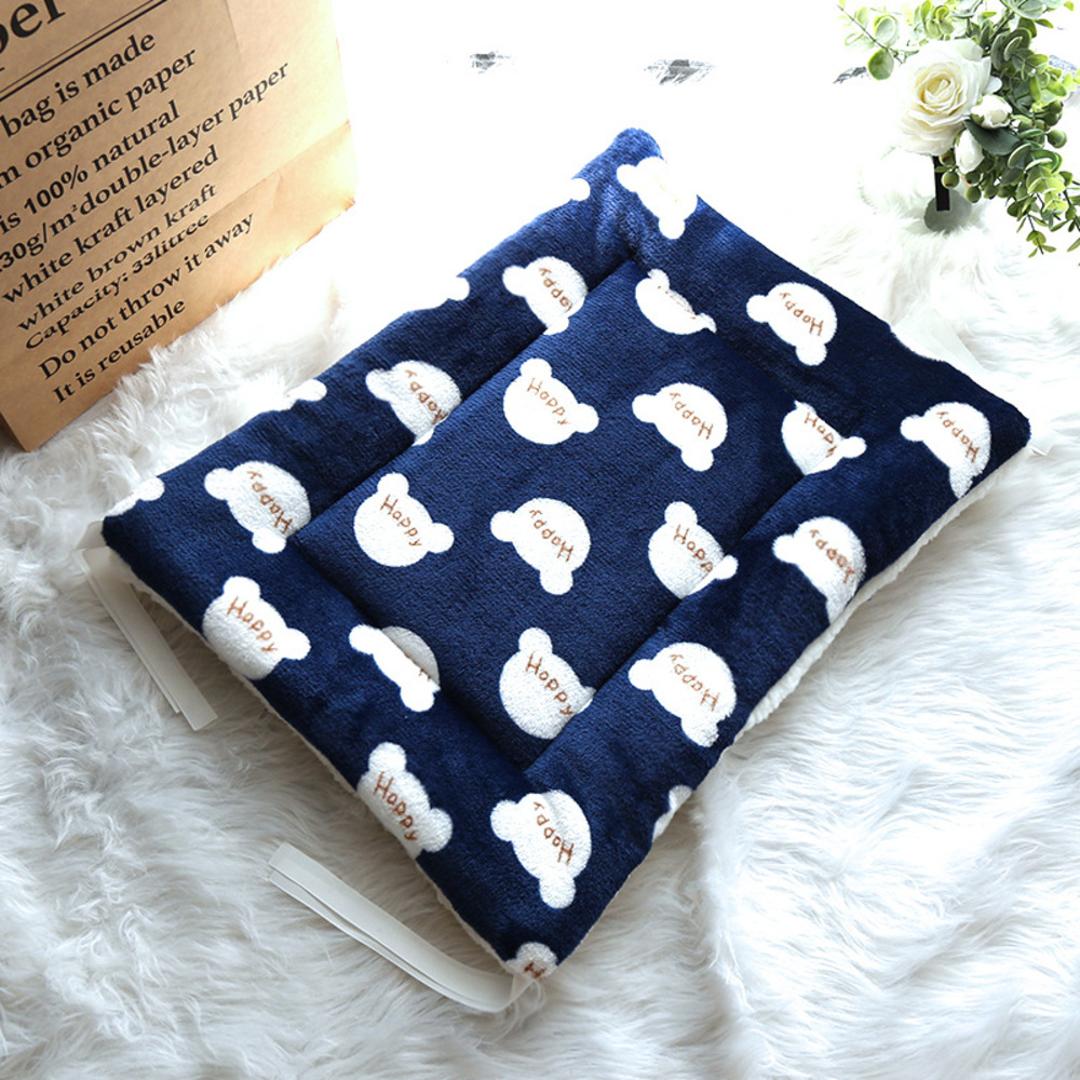 ペット用 マット 通販 ペット用マット ペットマット ペットベッド ペットクッション ペットソファ 猫ベッド 犬ベッド 柔らかい やわらかい かわいい 可愛い 防寒 防寒対策 寒さ対策 ペット ペット用品 犬用 猫用 犬用品 猫用品 犬 いぬ 猫 ネコ ねこ ネイビー ・