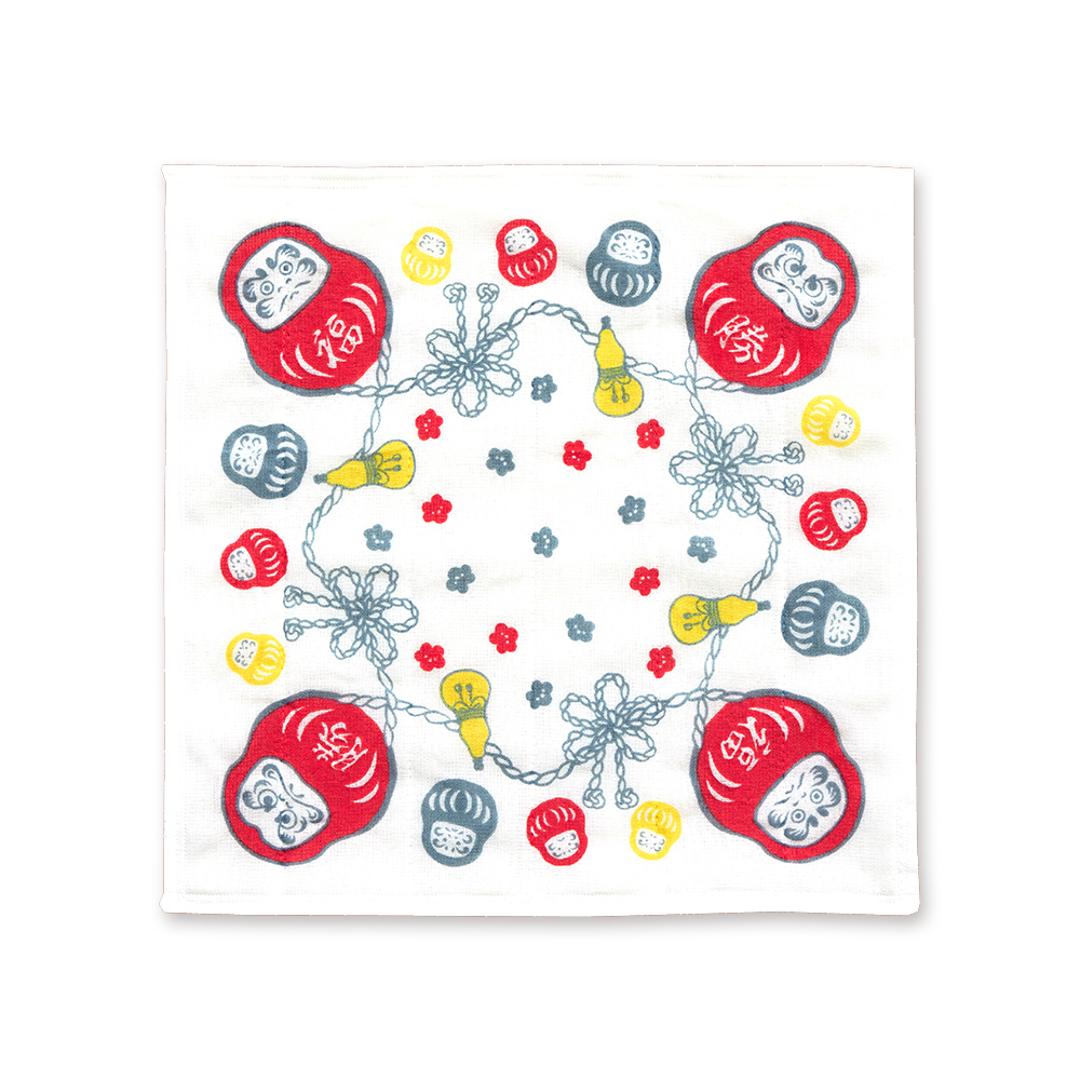 かや生地ふきん 通販 日本製 蚊帳生地ふきん 結びかや生地ふきん 蚊帳生地 ふきん 布巾 フキン 台拭き ディッシュクロス お皿拭き おしゃれ かわいい 和風 和柄 プチギフト ご挨拶 お祝い 内祝い キッチンファブリック 配膳用品 台所用品 キッチン用品 福だるま ・