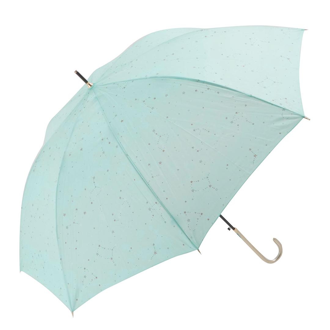 傘 レディース 長傘 ワンタッチ 通販 おしゃれ ブランド 大きめ 8本骨 雨傘 ジャンプ 耐風 スリム 60cm 8mm骨 かわいい かさ カサ 雨 雨の日 あめ 梅雨 アミュゾンスーラプルイ amusant sous la pluie 27720.星座SKY ・