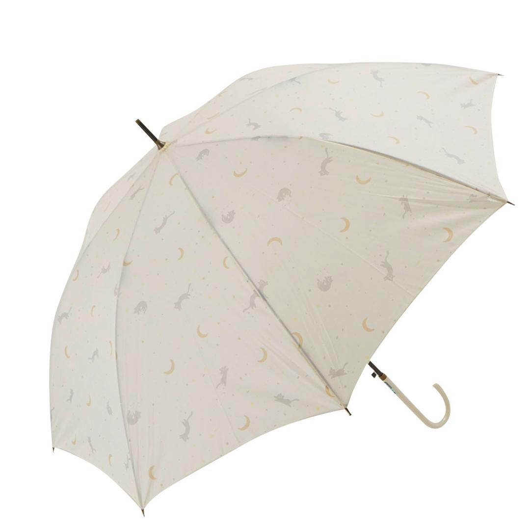 傘 レディース 長傘 ワンタッチ 通販 おしゃれ ブランド 大きめ 8本骨 雨傘 ジャンプ 耐風 スリム 60cm 8mm骨 かわいい かさ カサ 雨 雨の日 あめ 梅雨 アミュゾンスーラプルイ amusant sous la pluie 27960.MキャッツBE ・