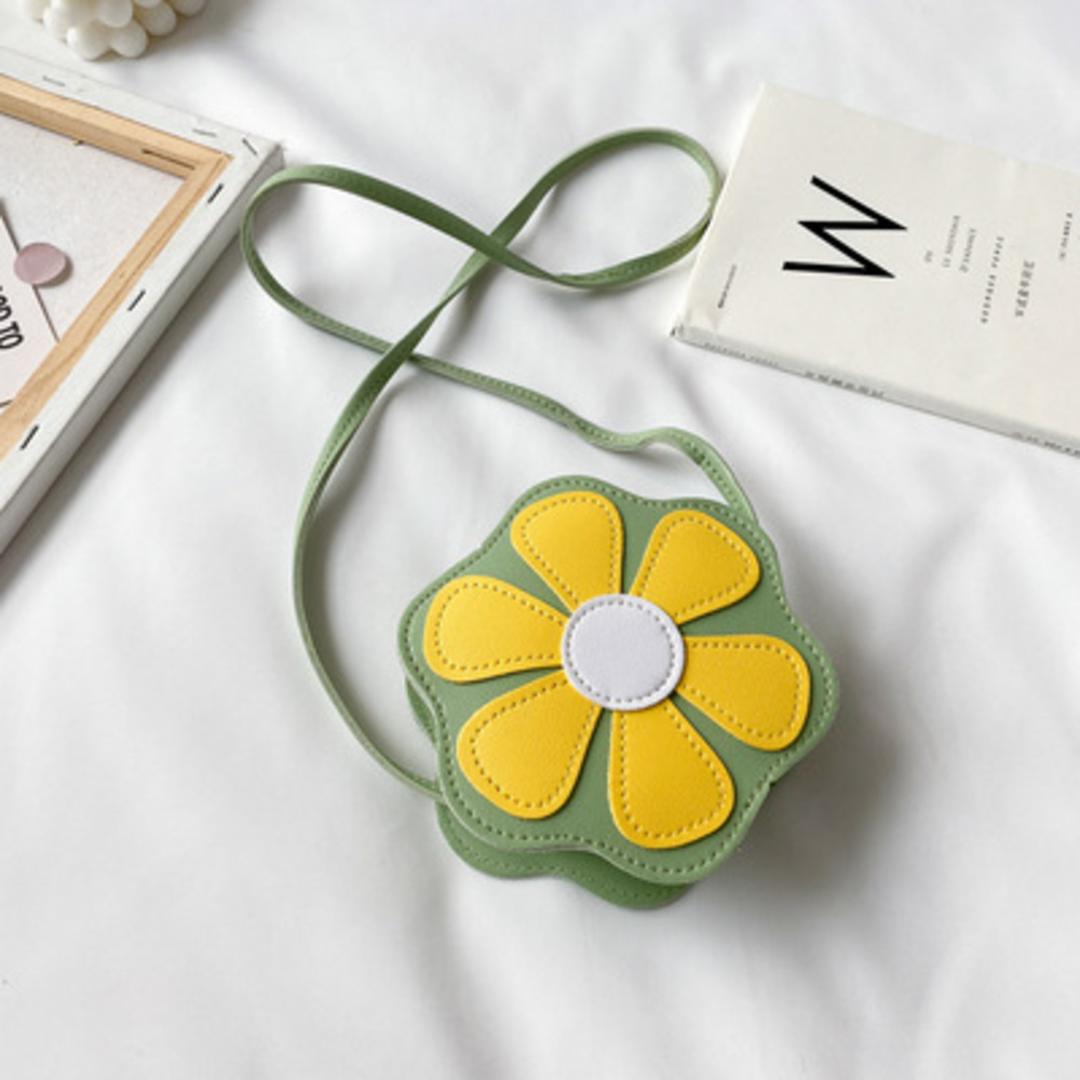 キッズ ポシェット 女の子 通販 斜め掛け シュルダーバッグ フラワーショルダー フラワー 花 ショルダーバック バッグ バック かばん ミニバッグ ミニバック 肩掛け おしゃれ 可愛い かわいい 子供 お出掛け お出かけ 旅行 ギフト お誕生日 グリーン ・