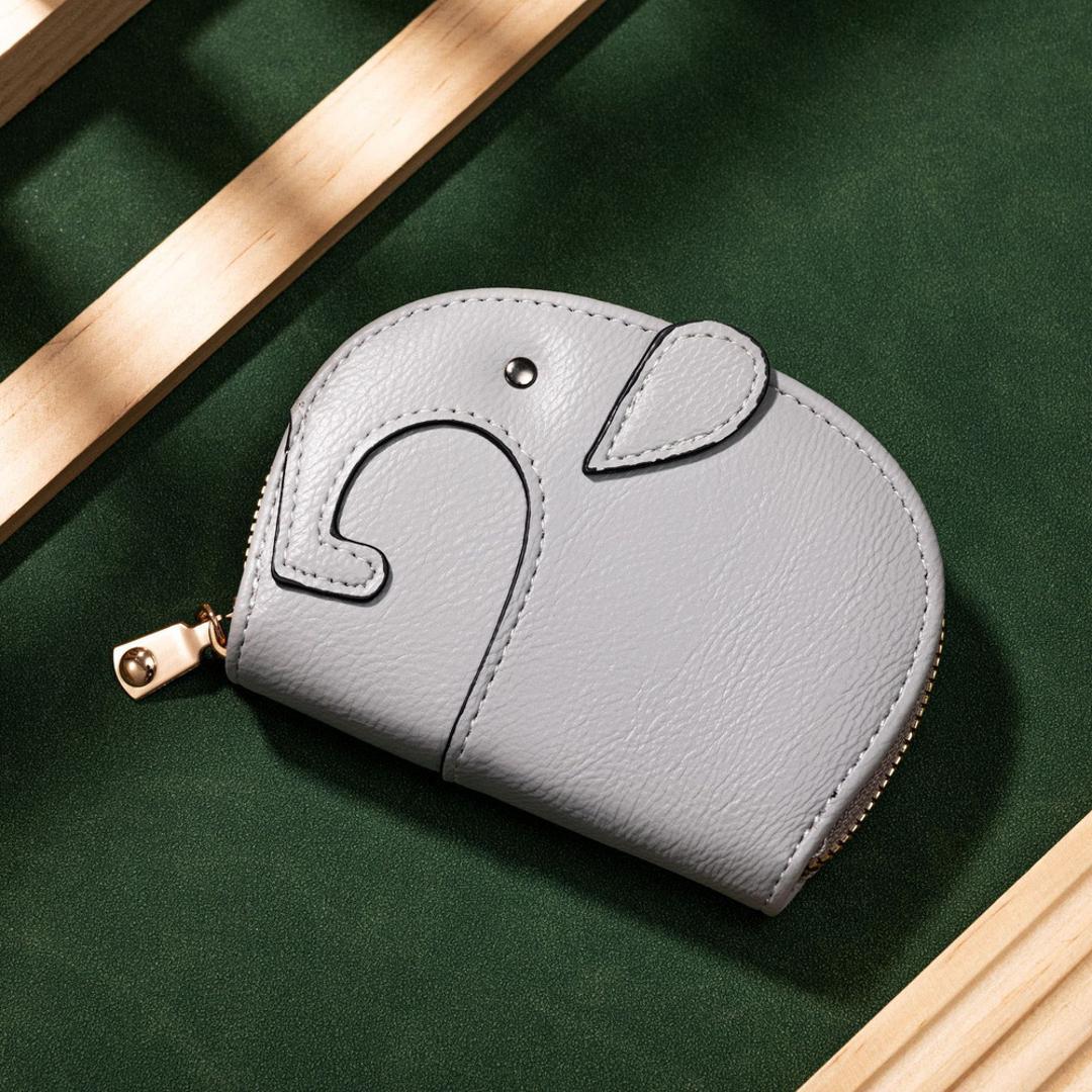 ミニ 財布 レディース ゾウ型 通販 ミニ財布 コインケース お財布 ミニウォレット 小銭入れ ウォレット おさいふ オサイフ コンパクト 小さい 小さめ かわいい 可愛い ブランド ぞう 象 ゾウ 動物 アニマル プレゼント ギフト 贈り物 グレー ・