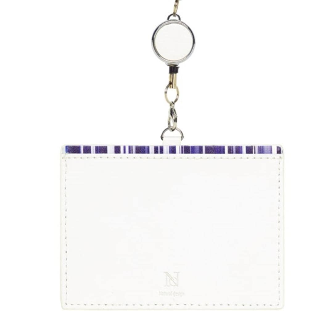 IDカードケース リール付き 通販 IDカード ケース ネックストラップ リール付きストラップ リール付きパスケース 定期入れ ネームホルダー 社員証 定期券 ICカード おしゃれ オシャレ シンプル IDC-ACB 通勤 通学 新生活 小物 ホワイトブルー ・