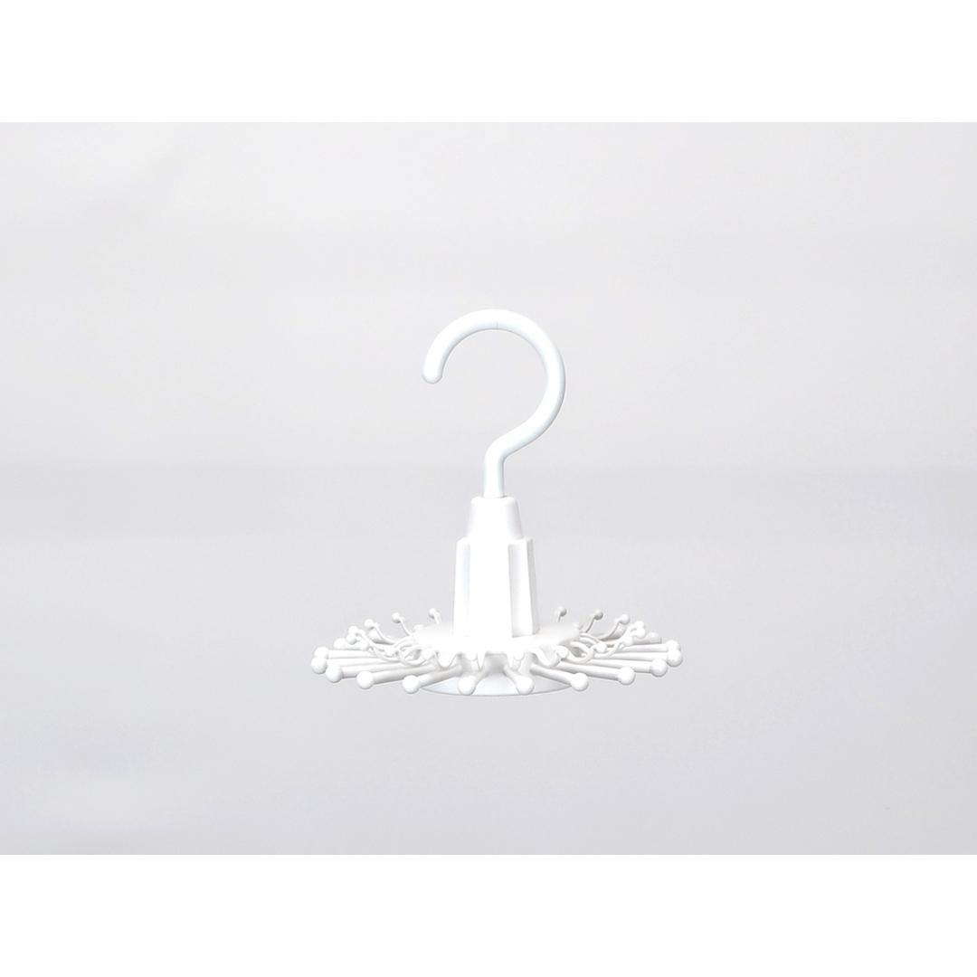 ネクタイハンガー 通販 ハンガー ネクタイストッパー 収納ハンガー ネクタイ収納 ネクタイ整理 省スペース 回転 多機能 360度回転 ベルト スカーフ 帽子 アクセサリー収納 スットパー付き クローゼット 便利 アイデアグッズ 便利グッズ スノーホワイト ・