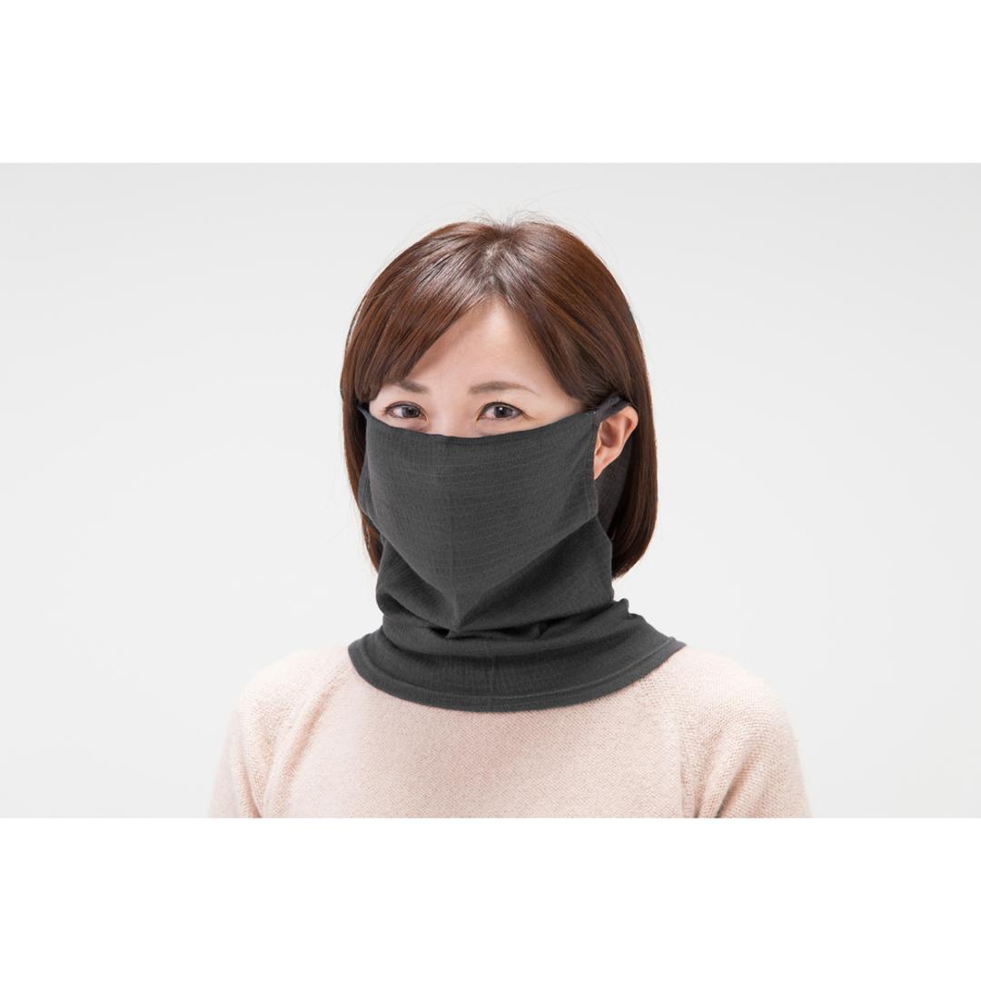 ネックウォーマー レディースシルク 通販 綿 シルク マスク ガーゼ 洗える おしゃれ あったか グッズ 秋冬 首元 温める 保温 暖かい コットン 乾燥 冷え ブラック ・
