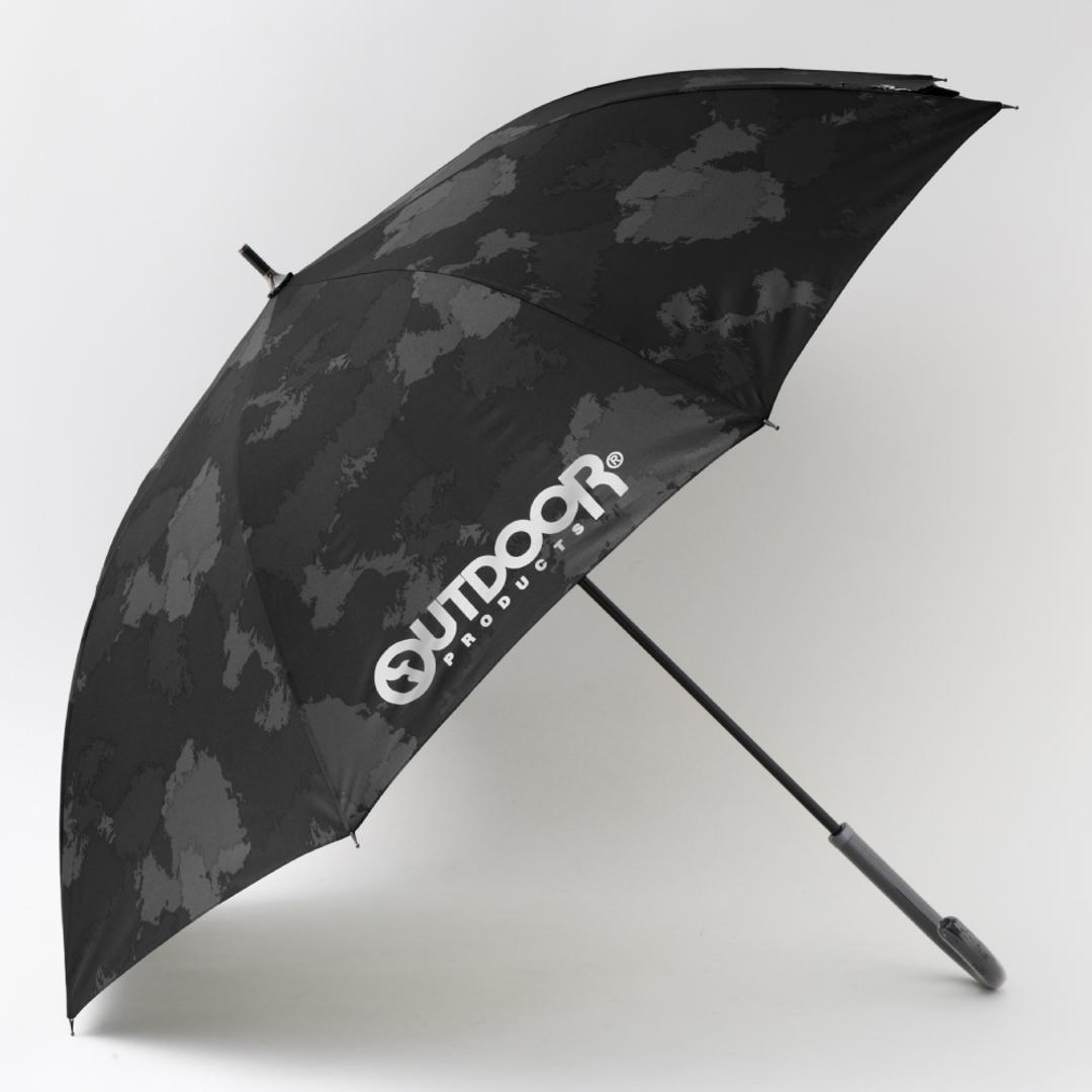 OUTDOOR PRODUCTS 長傘 通販 傘 メンズ ジャンプ傘 雨傘 長がさ かさ 65cm 65センチ 耐風骨 ワンタッチ グラスファイバー骨 折れにくい 丈夫 通勤 通学 紳士 男性 おしゃれ アウトドアプロダクツ 10002530 男性用 メンズ雨傘 ブラック ・