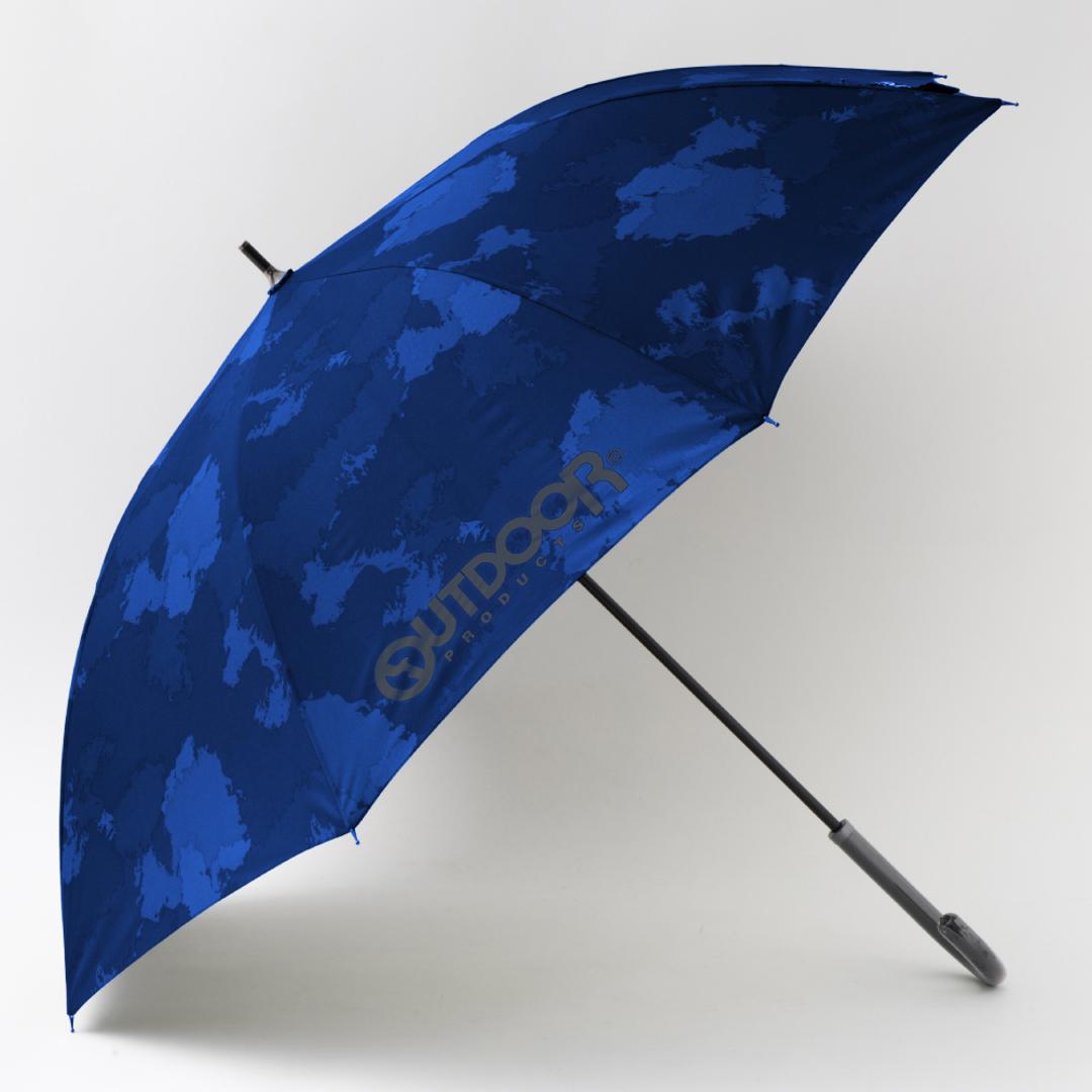 OUTDOOR PRODUCTS 長傘 通販 傘 メンズ ジャンプ傘 雨傘 長がさ かさ 65cm 65センチ 耐風骨 ワンタッチ グラスファイバー骨 折れにくい 丈夫 通勤 通学 紳士 男性 おしゃれ アウトドアプロダクツ 10002530 男性用 メンズ雨傘 ネイビー ・