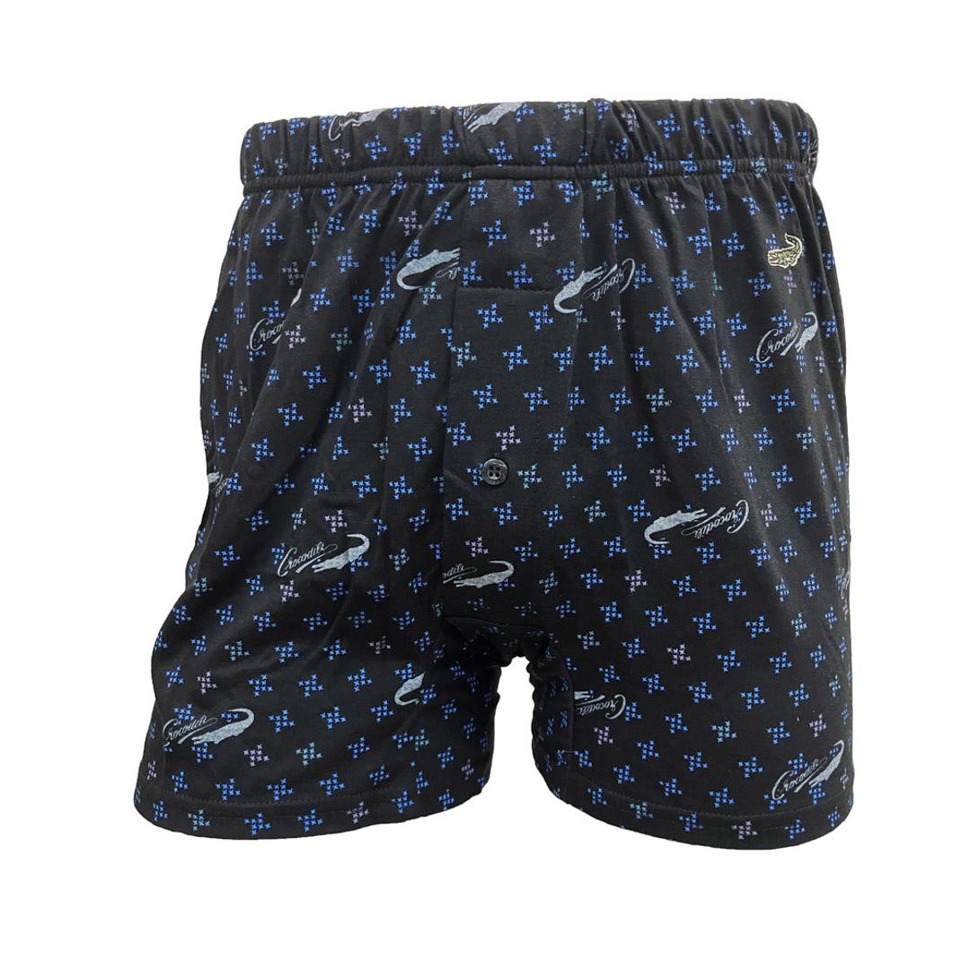 クロコダイル メンズ トランクス CROCODILE 33071 通販 ニットトランクス パンツ 前開き 前あき ブランド おしゃれ 男性用 紳士 下着 インナー 肌着 紳士下着 ゆったり アンダーウェア インナーウエア メンズインナー メンズ下着 ブラック(049) Mサイズ